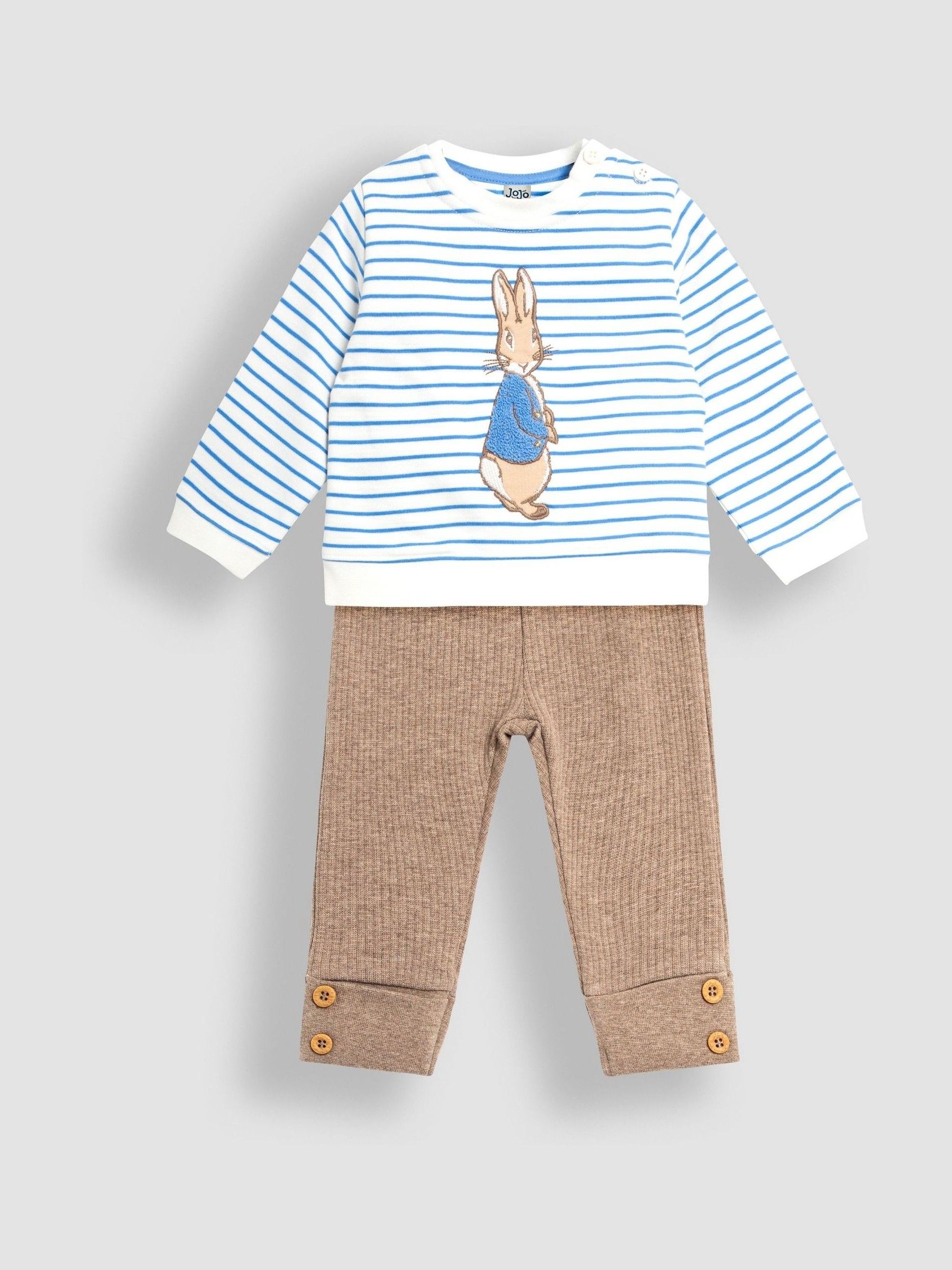 Blue Sweatshirt & Rib Leggings Set - Image 1 of 6