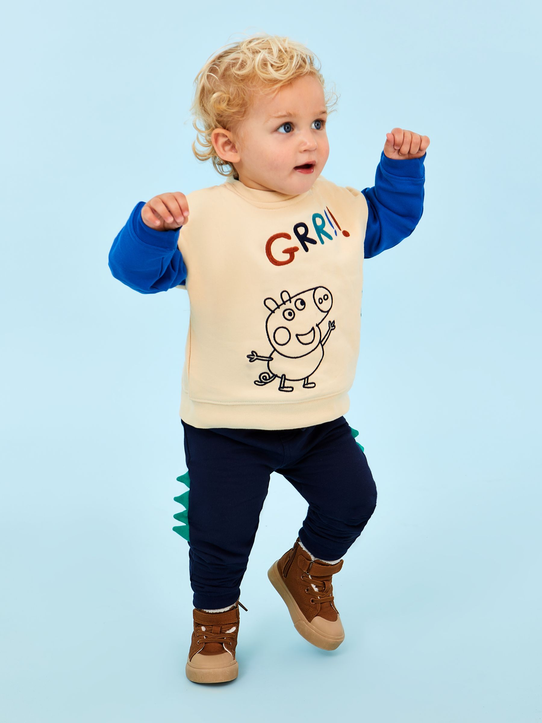 Navy Peppa Pig Appliqué Sweatshirt & Joggers Set - Image 6 of 8