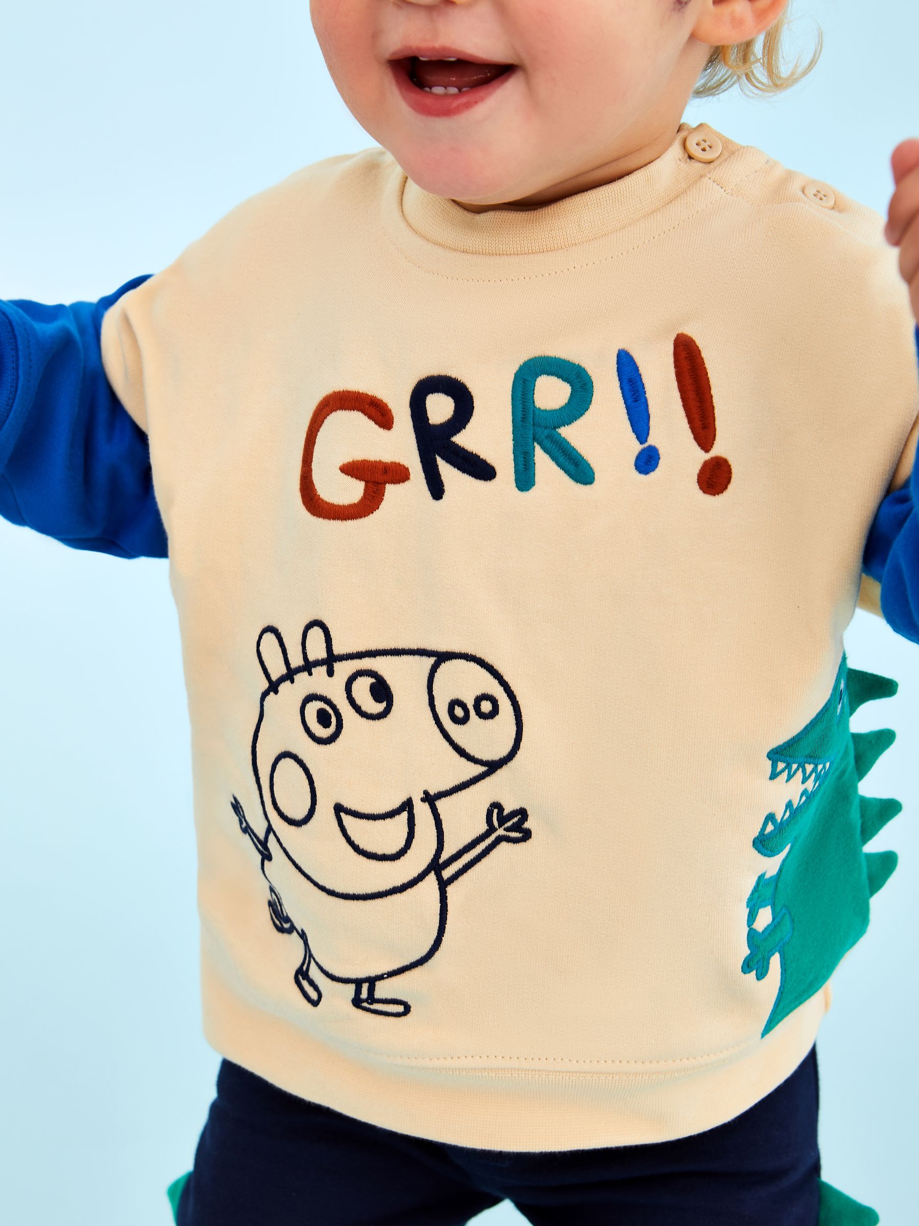 Navy Peppa Pig Appliqué Sweatshirt & Joggers Set - Image 8 of 8