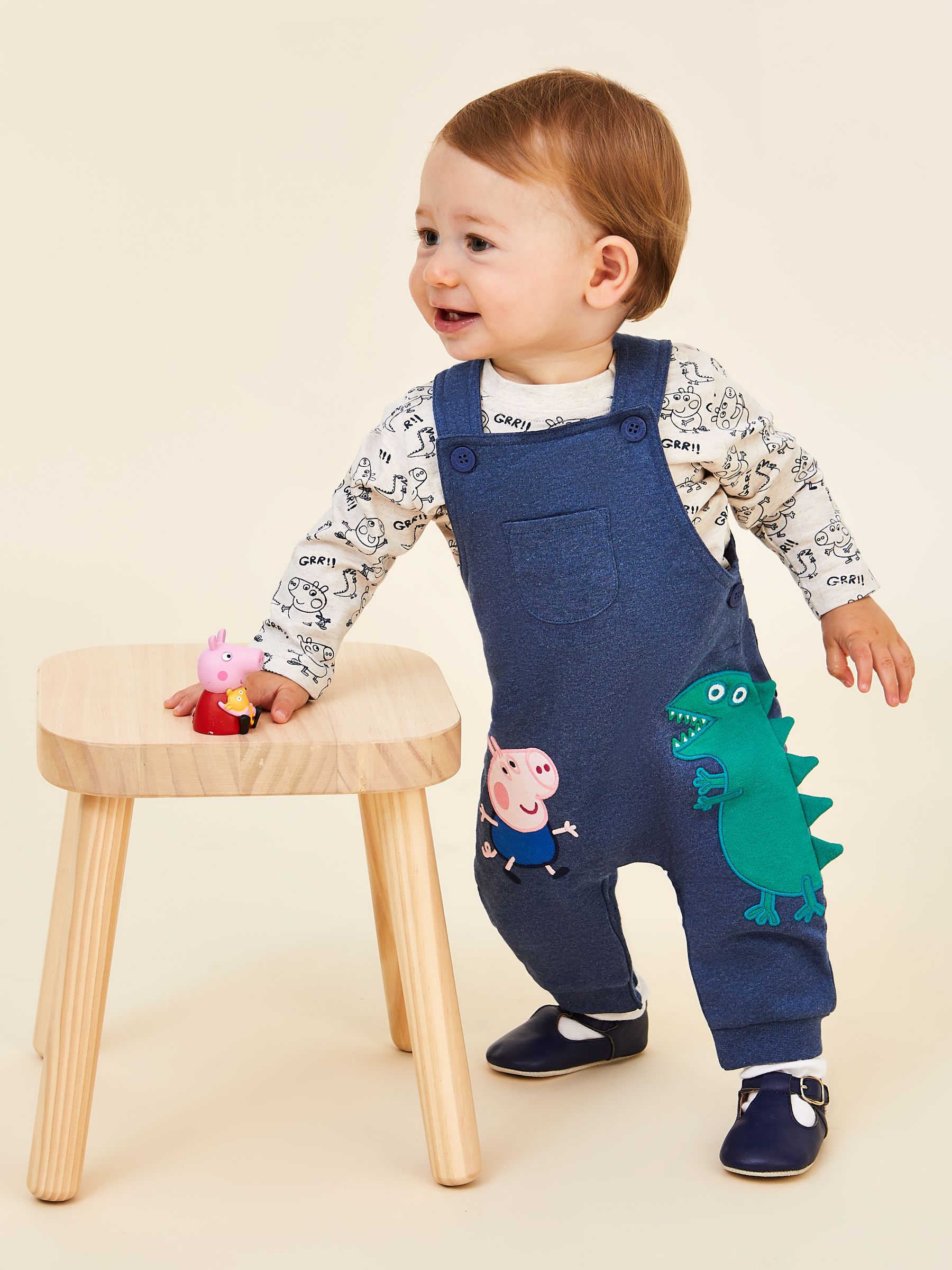 Denim Pepper Pig Printed Top & Dungarees Set - Image 7 of 8