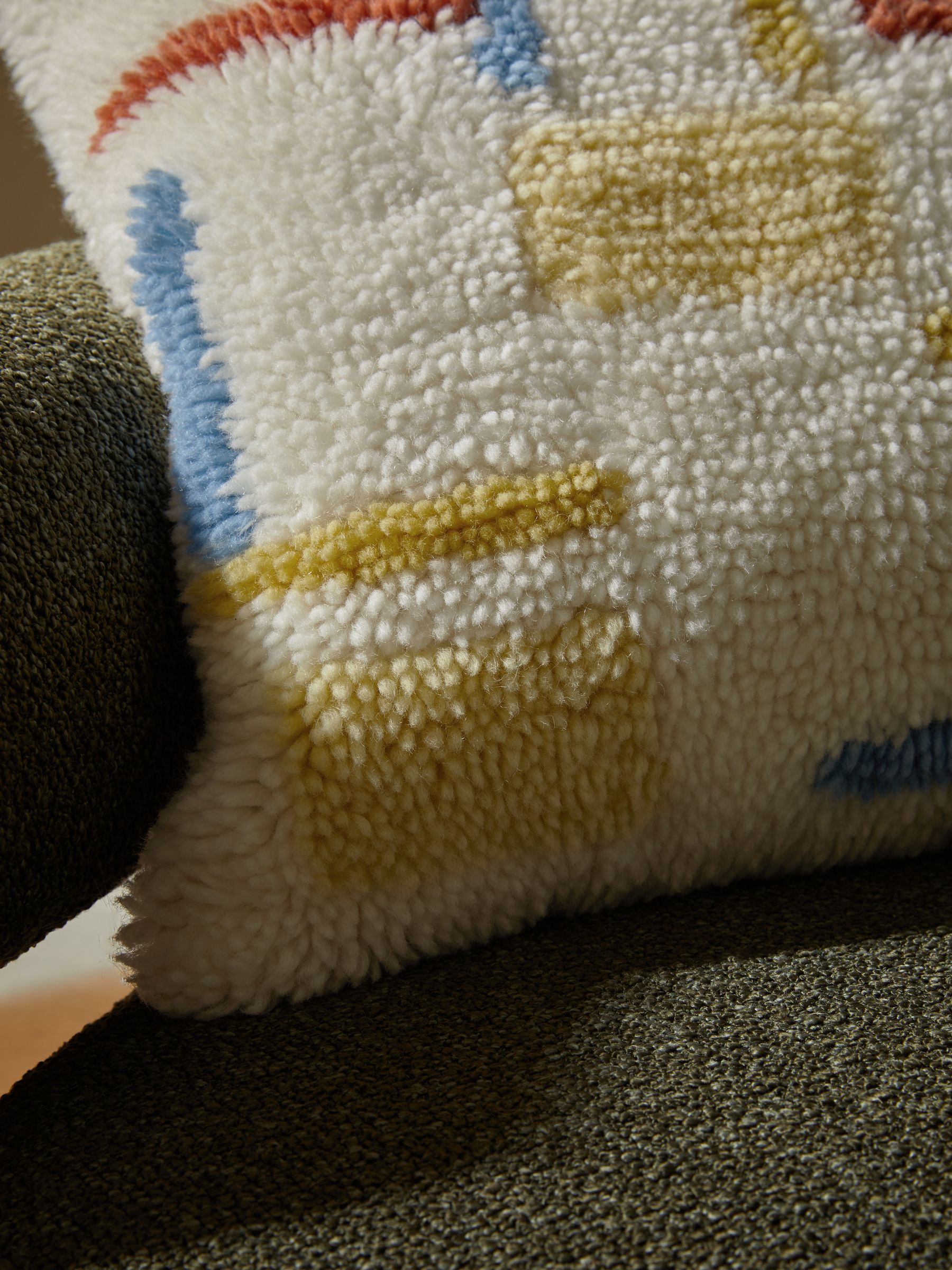 Max Tufted Berber Cushion in Cream - Image 2 of 3