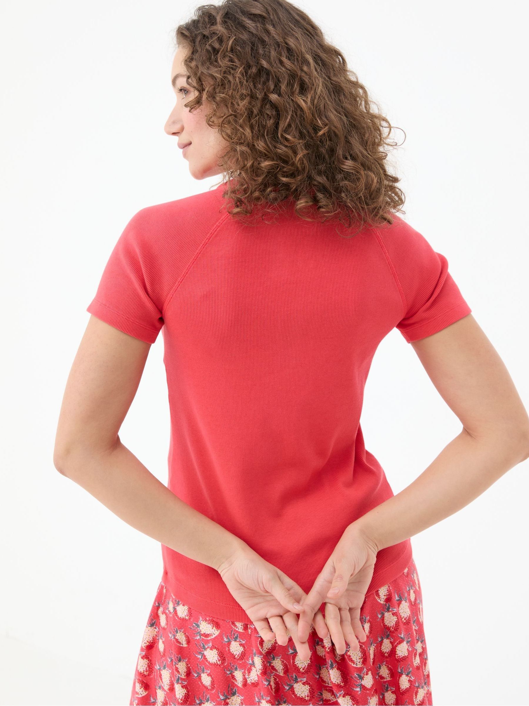 Rosa Red Rib T-Shirt - Image 2 of 5
