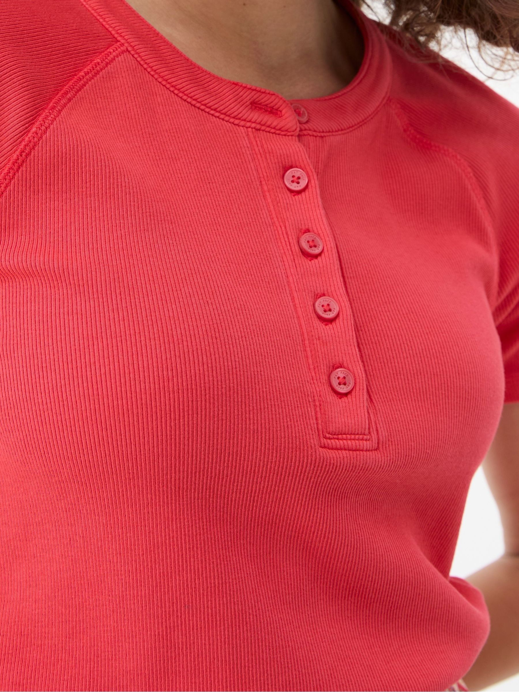 Rosa Red Rib T-Shirt - Image 4 of 5