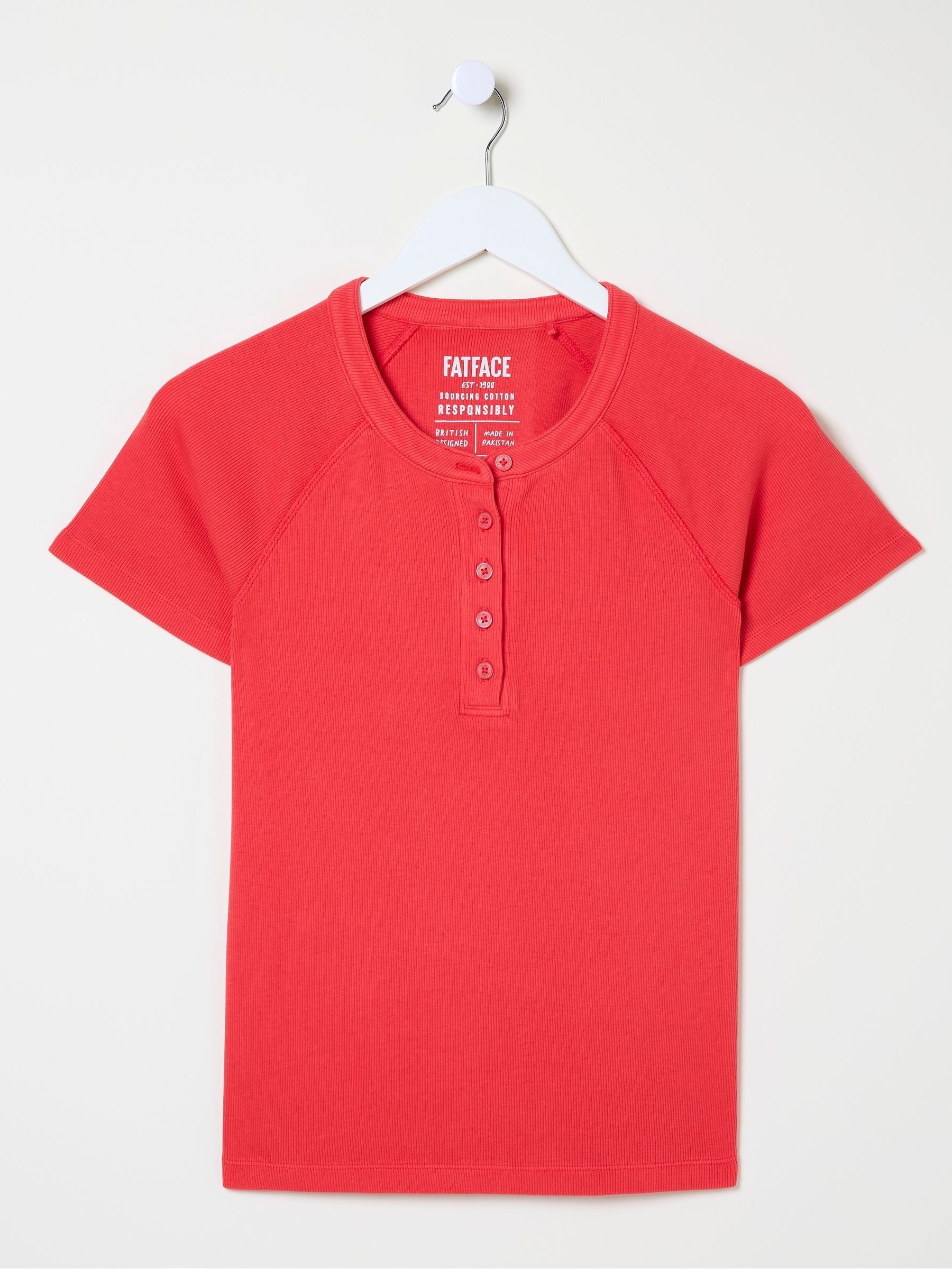 Rosa Red Rib T-Shirt - Image 5 of 5