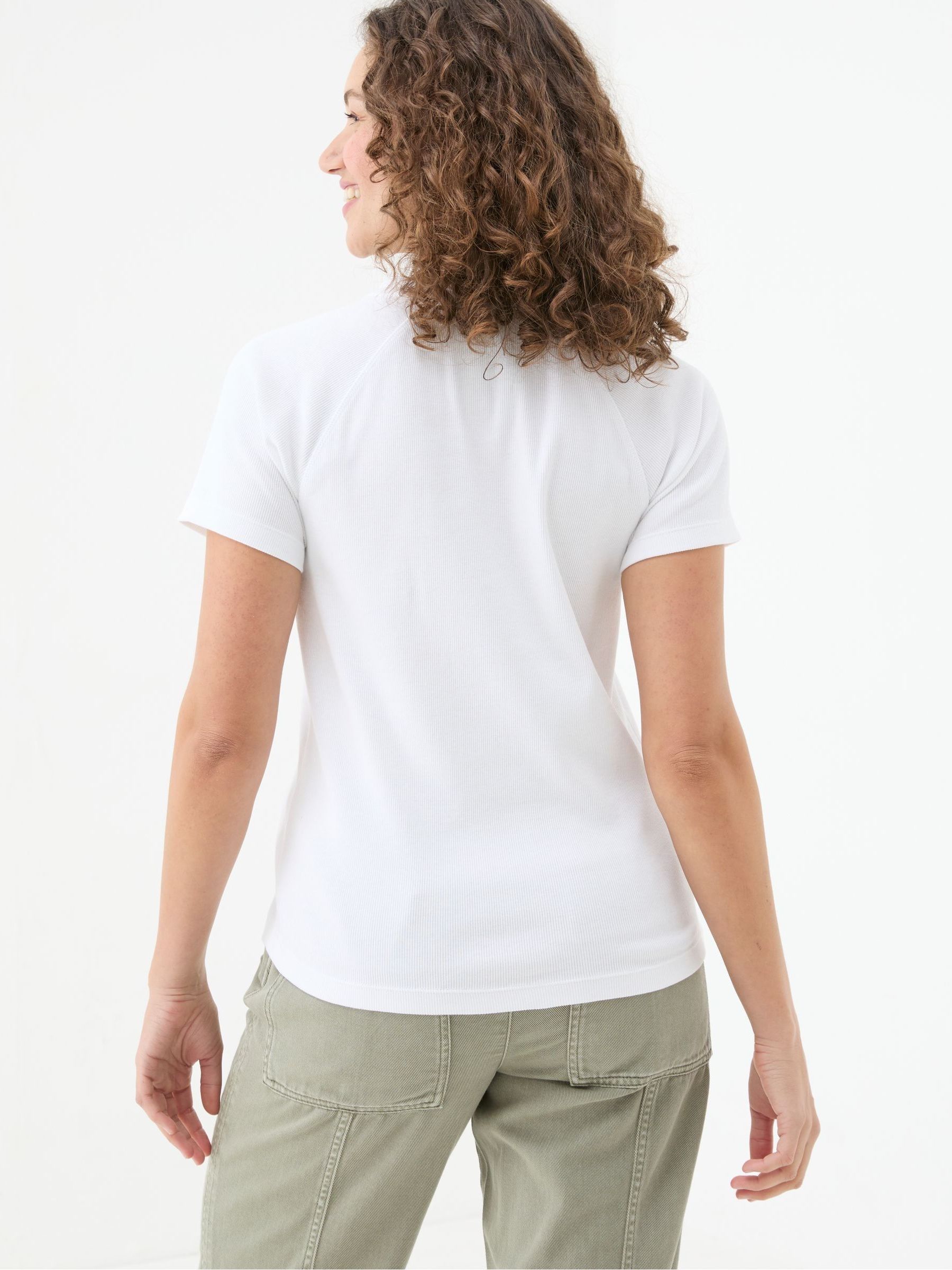 Rosa White Rib T-Shirt - Image 2 of 5
