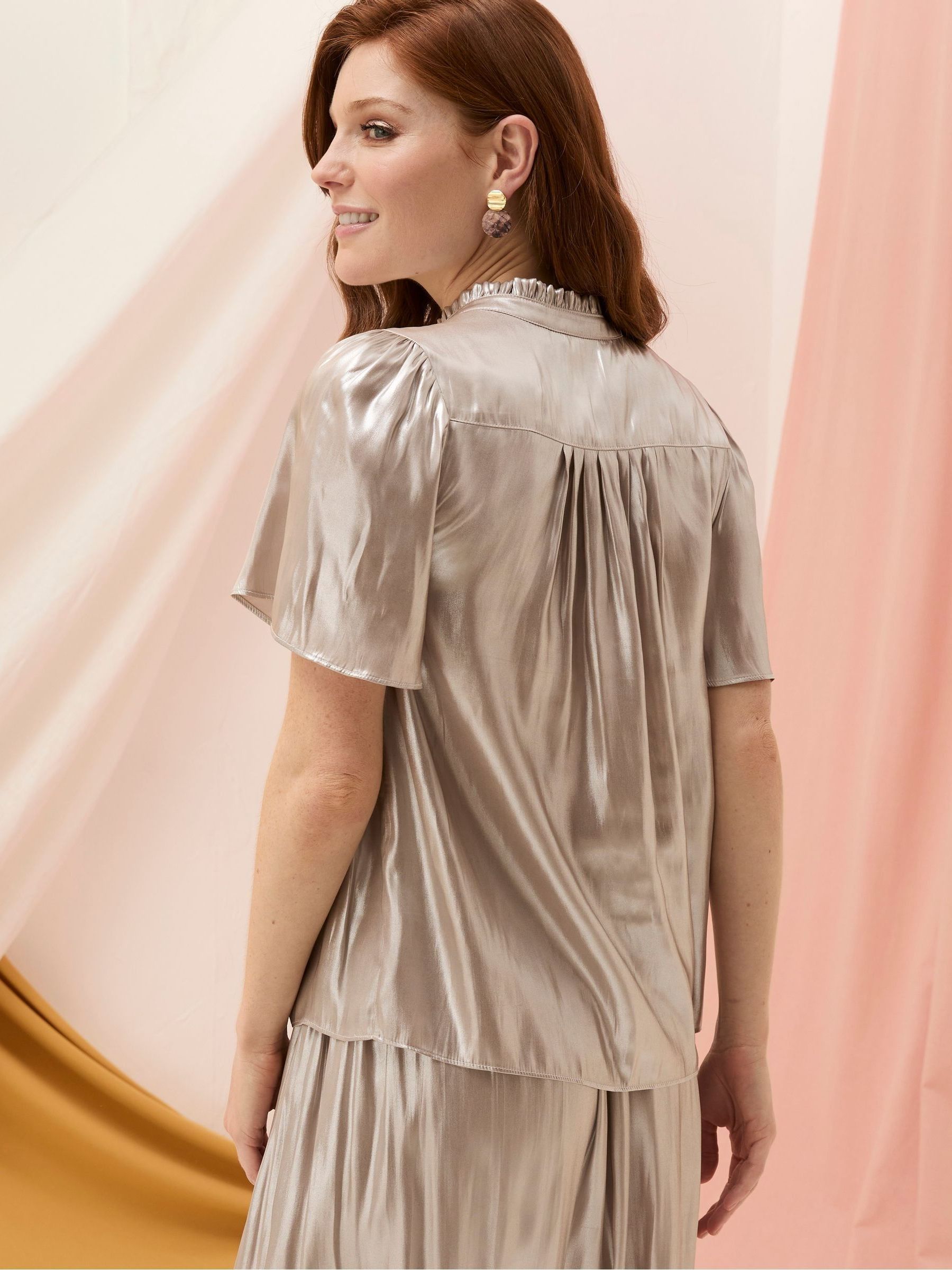 Elda Silver Metallic Blouse - Image 2 of 5