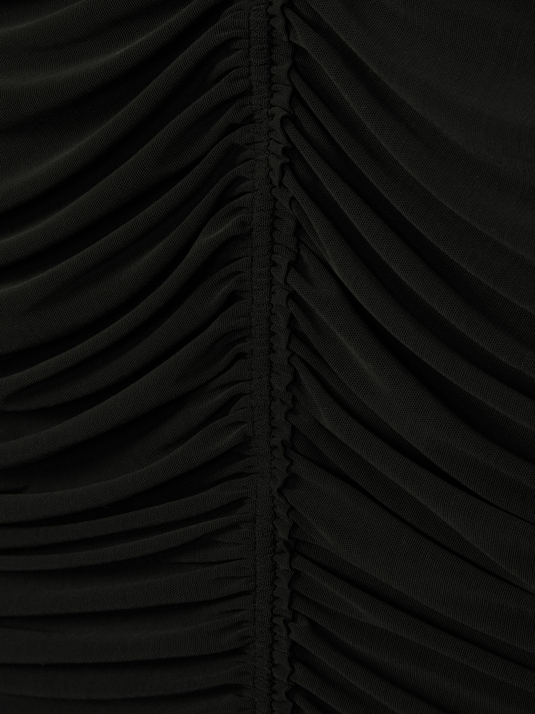 Ruched-Jersey Mini Dress in Black - Image 7 of 7