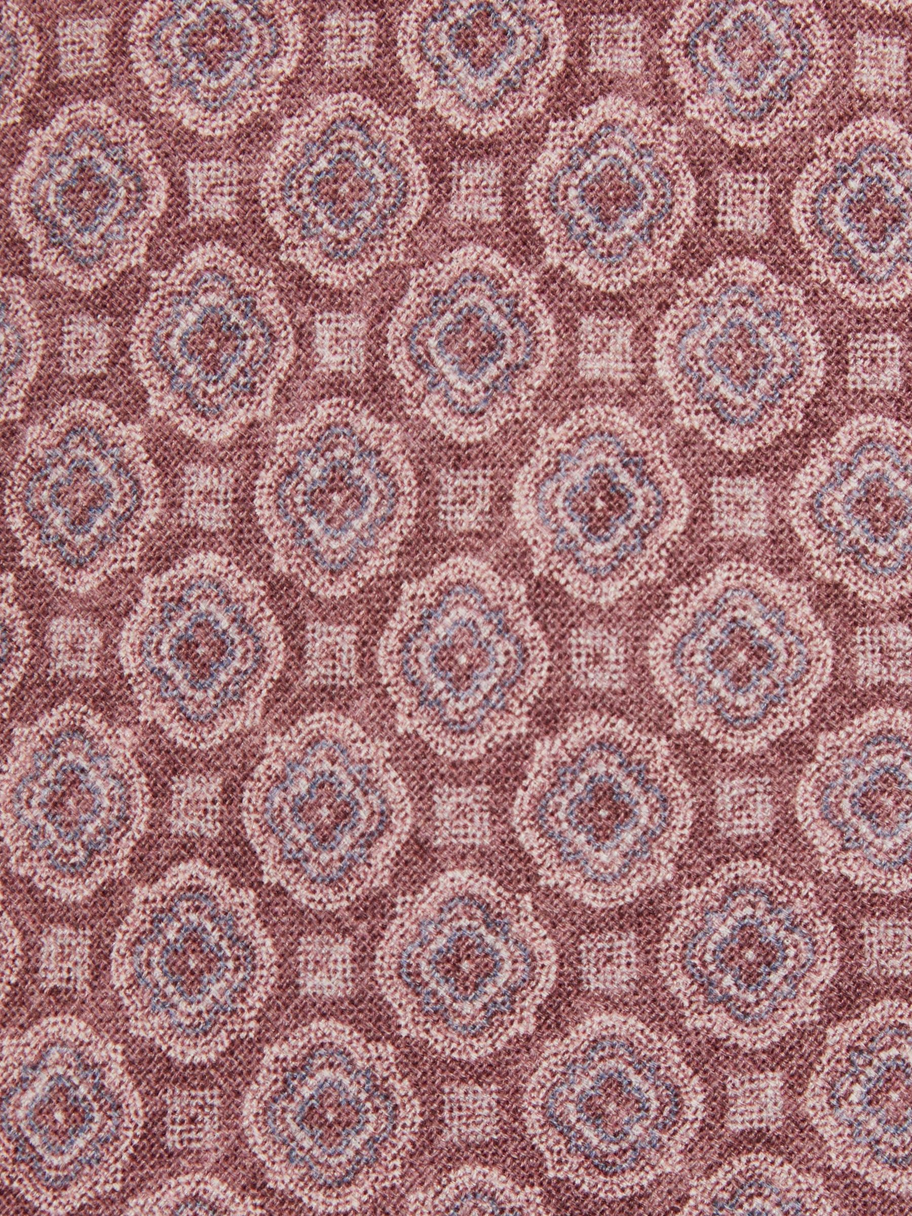 Silk Floral Medallion Tie in Dusty Pink - Image 5 of 5