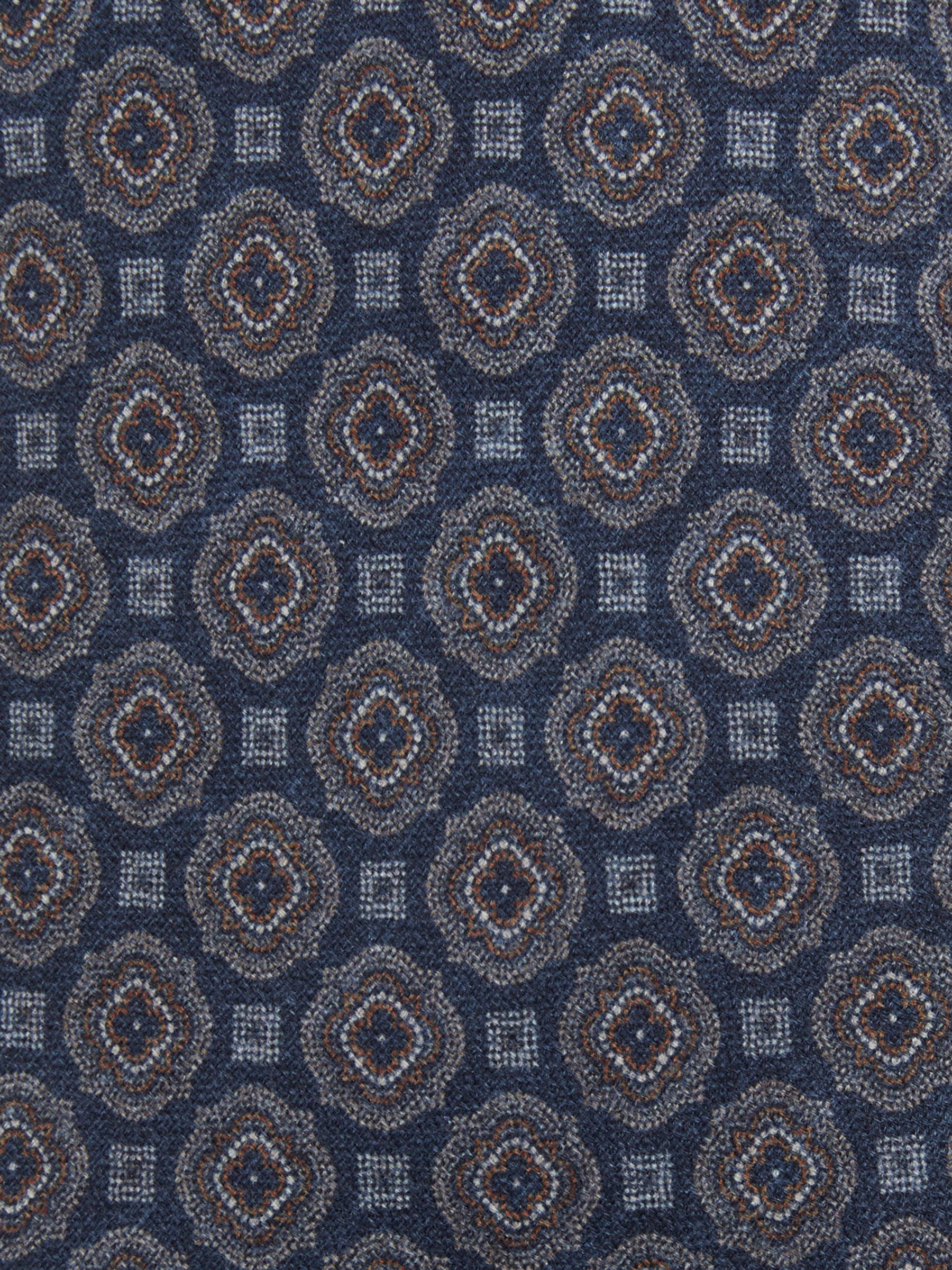 Silk Floral Medallion Tie in Indigo - Image 4 of 4