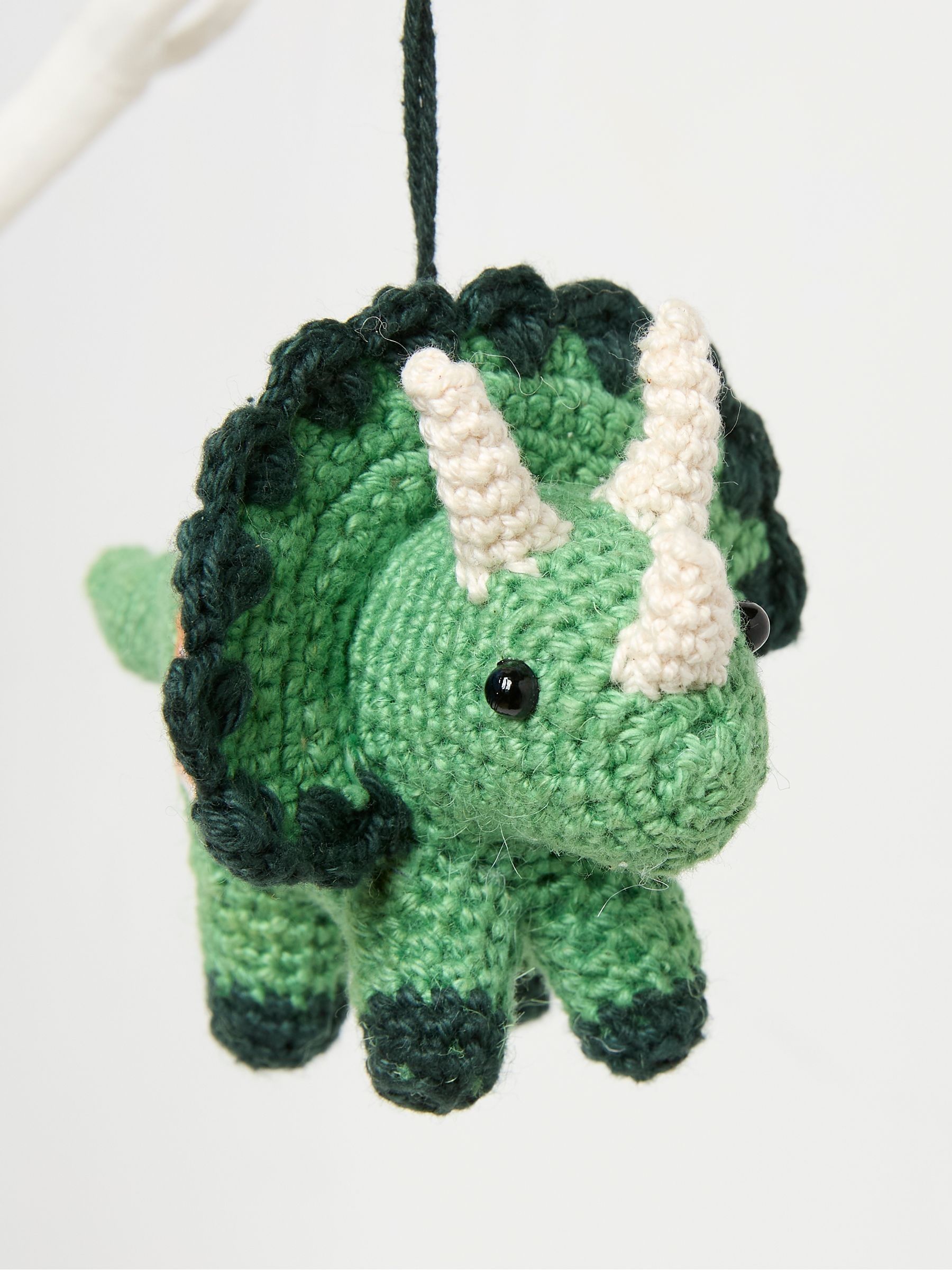 Green Crochet Dilly Dinosaur Decoration - Image 2 of 2 Green Crochet Dilly Dinosaur Decoration - Image 2 of 2