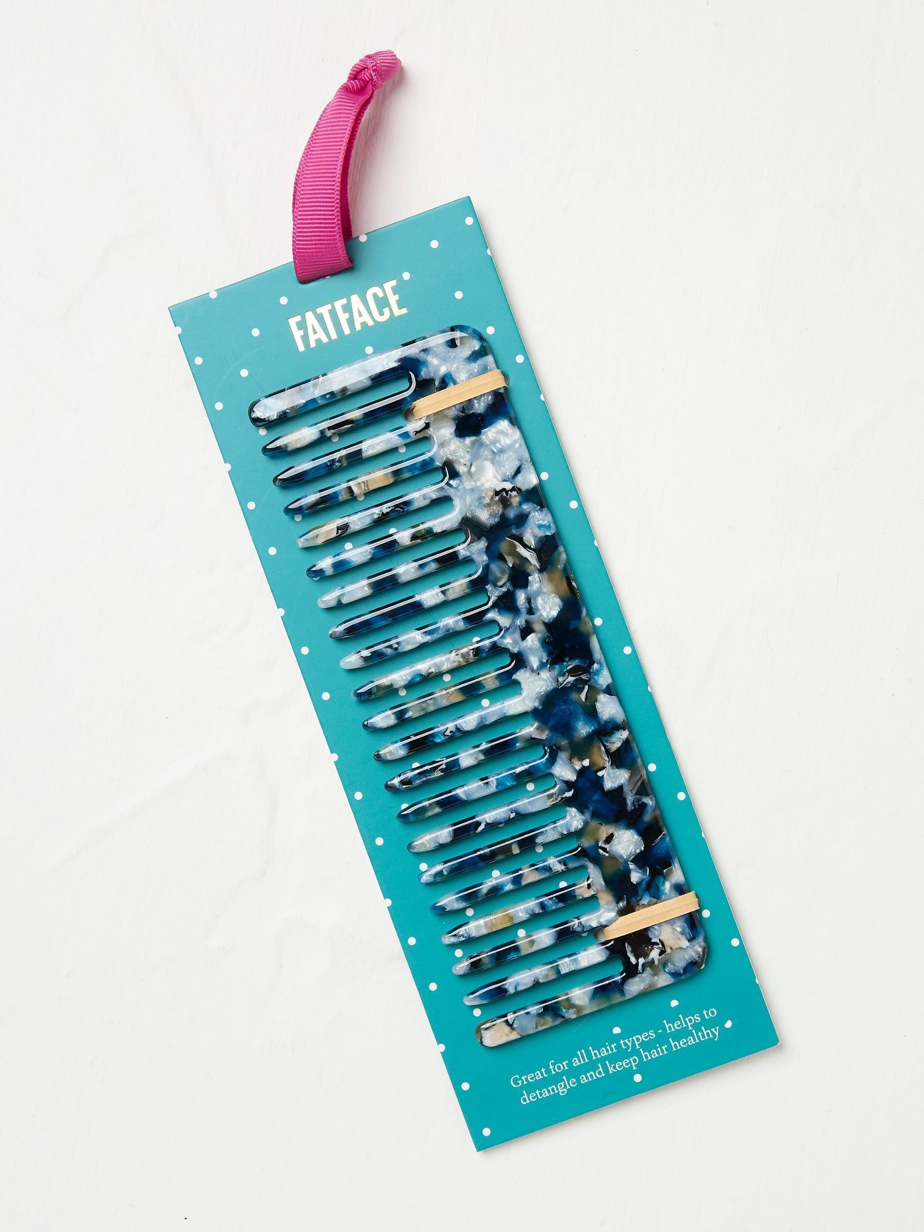 Blue Resin Wide Tooth Hair Comb - Image 1 of 2