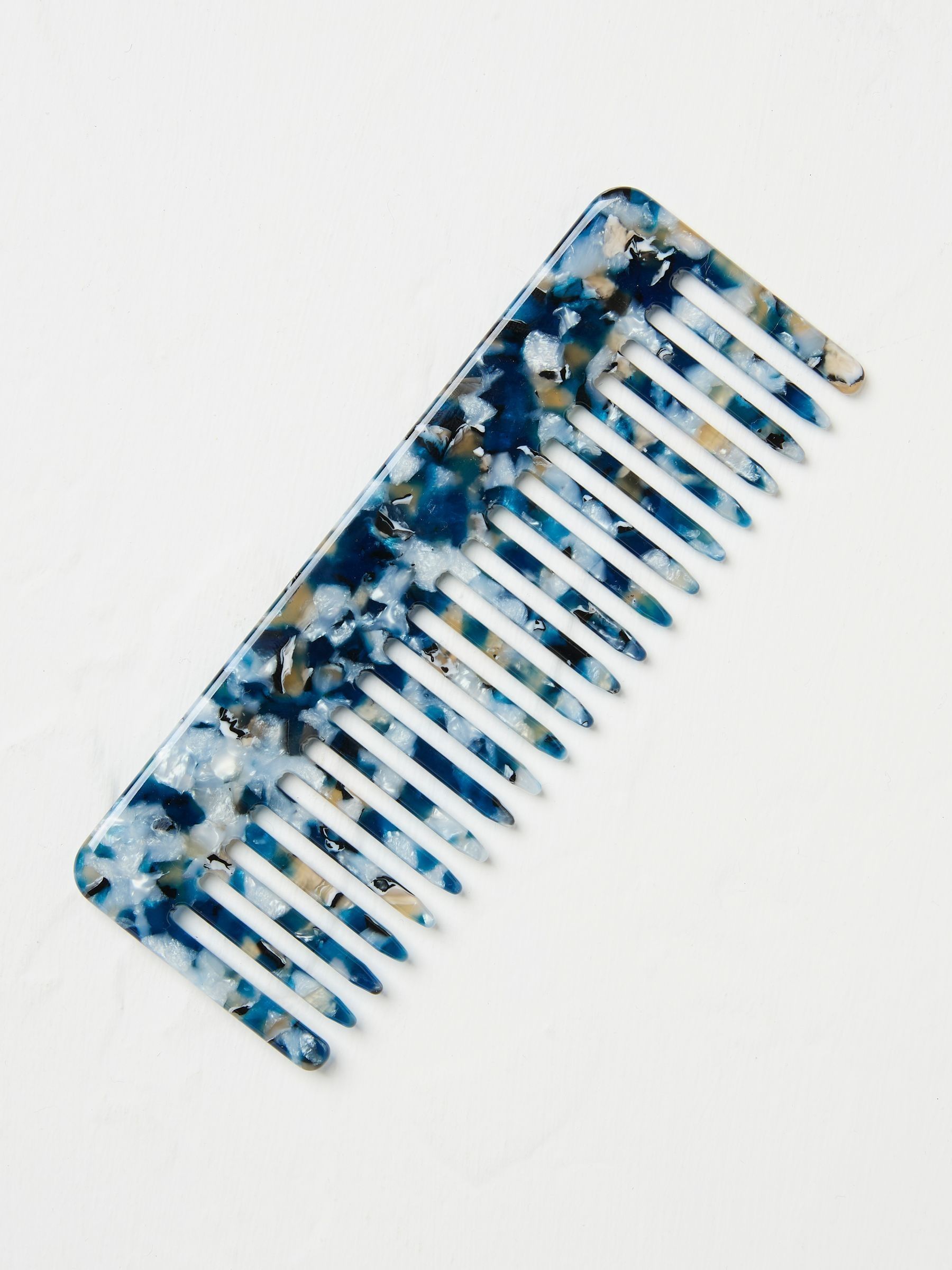 Blue Resin Wide Tooth Hair Comb - Image 2 of 2