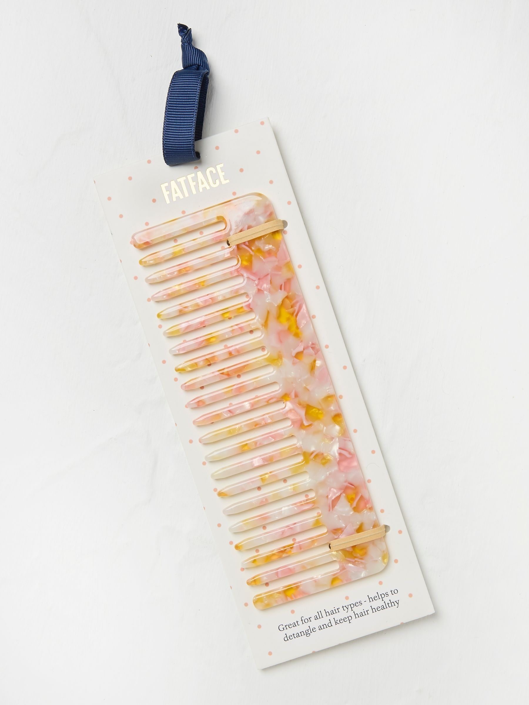 Pink Resin Wide Tooth Hair Comb - Image 1 of 2