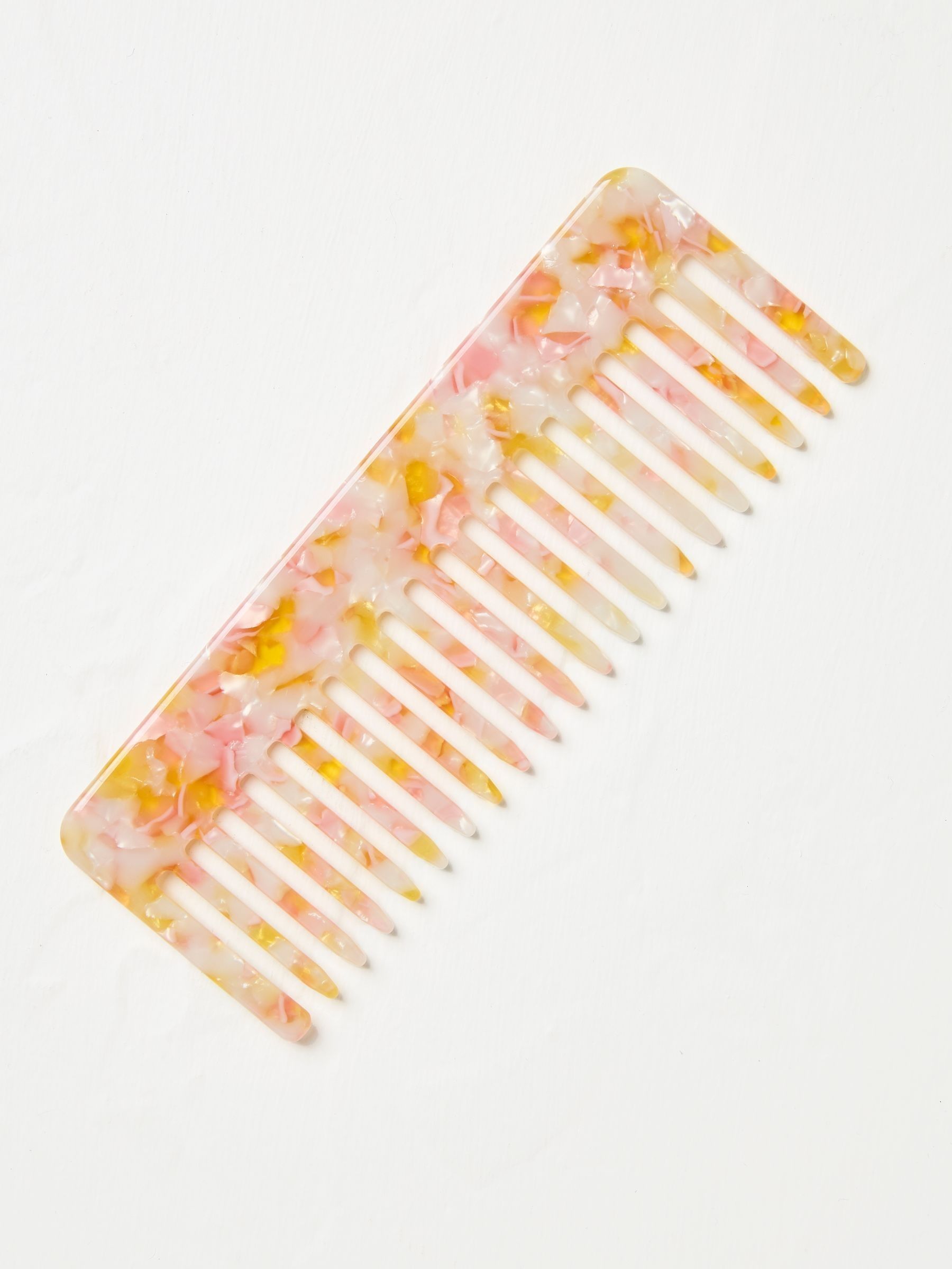 Pink Resin Wide Tooth Hair Comb - Image 2 of 2 Pink Resin Wide Tooth Hair Comb - Image 2 of 2