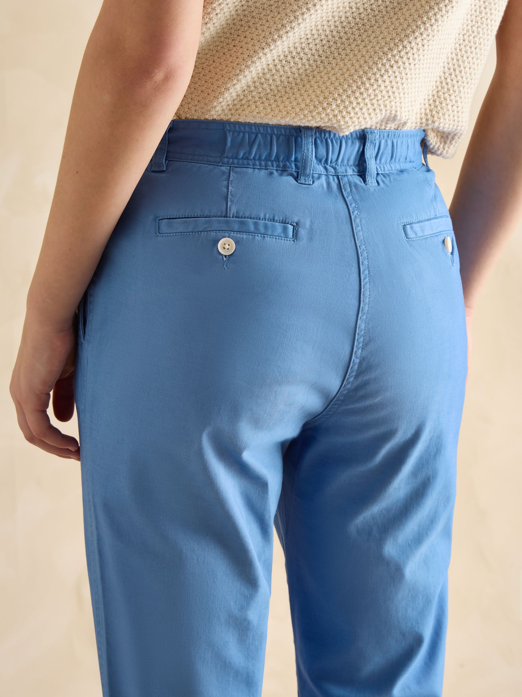 Slim Fit Blue Chino Trousers - Image 5 of 6