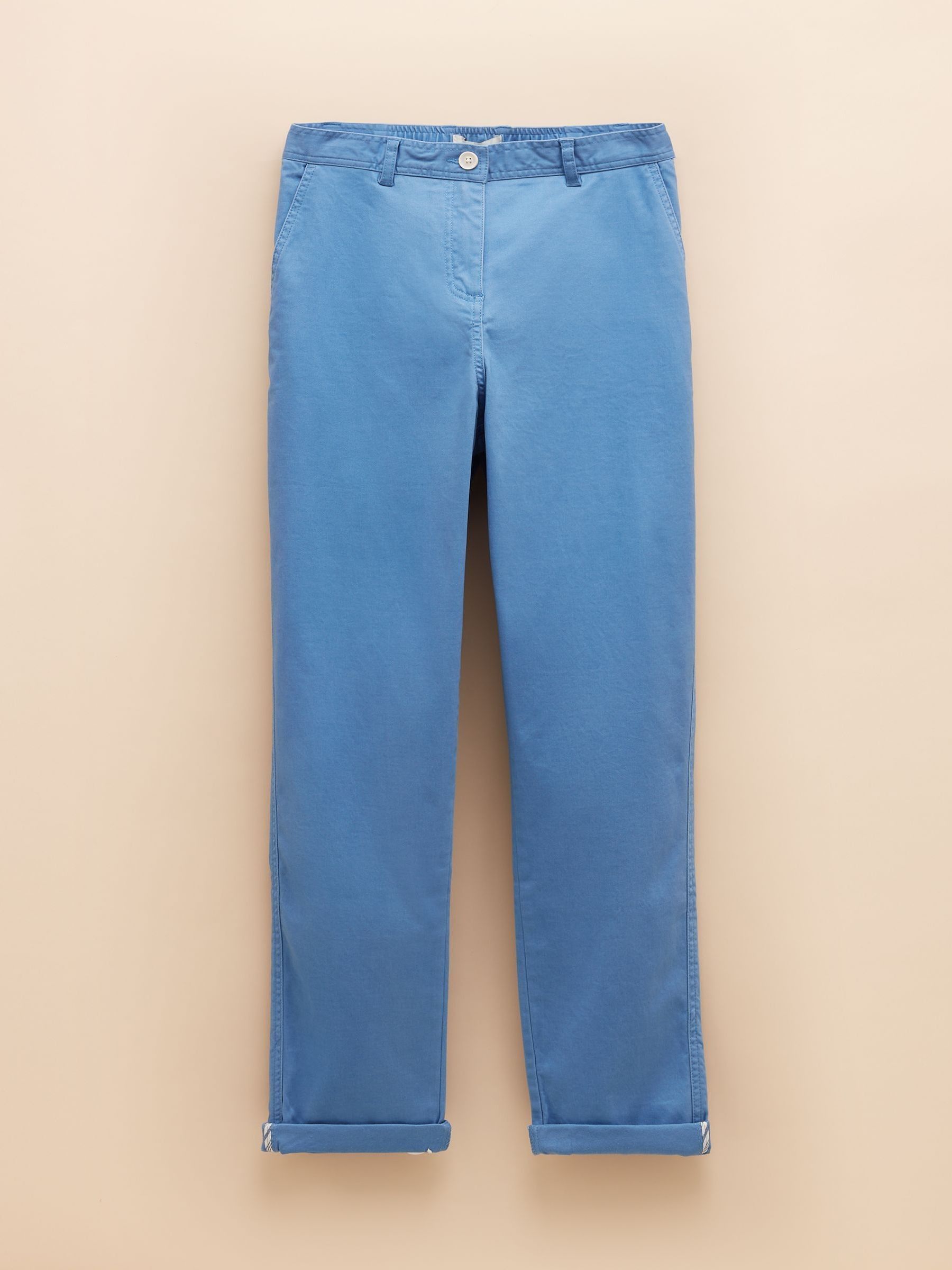 Slim Fit Blue Chino Trousers - Image 6 of 6