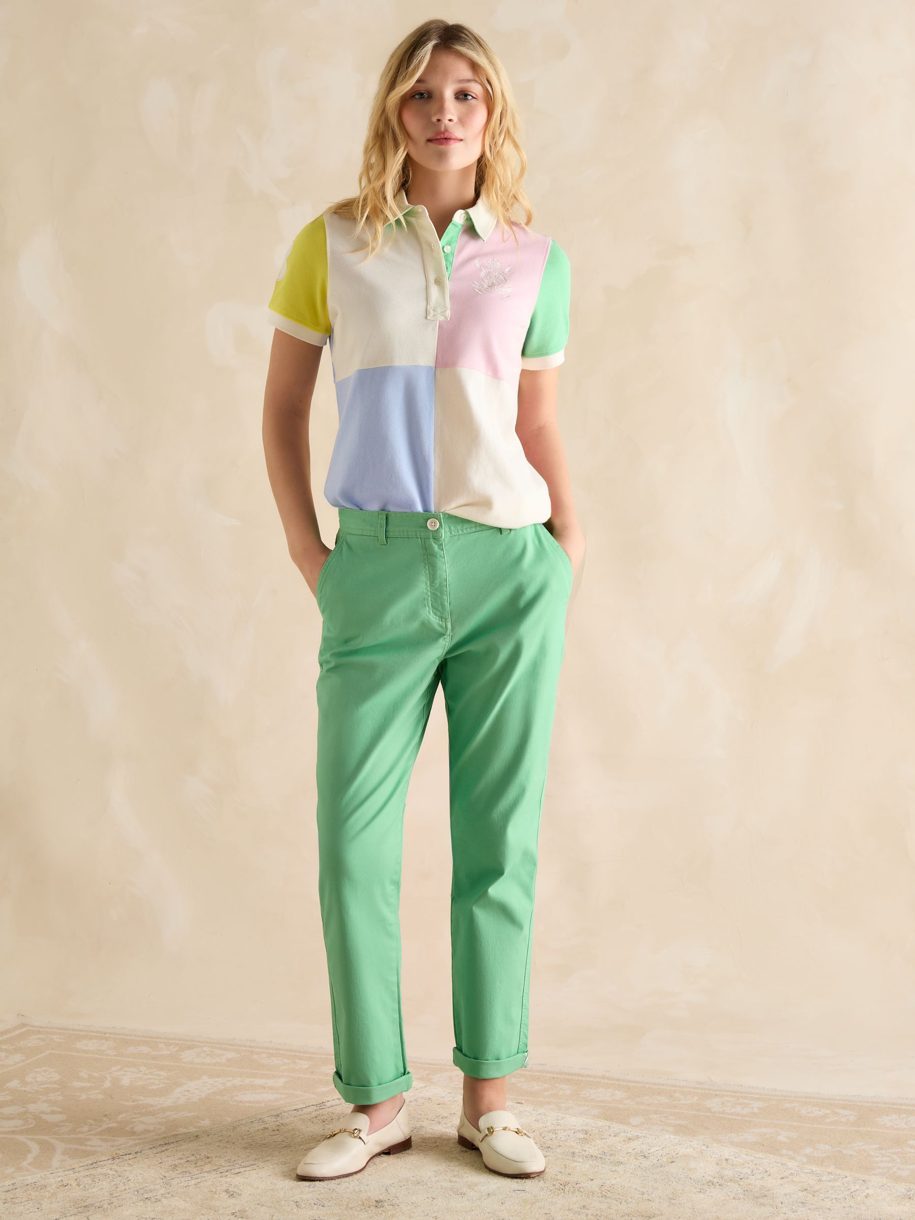 Slim Fit Green Chino Trousers - Image 5 of 8