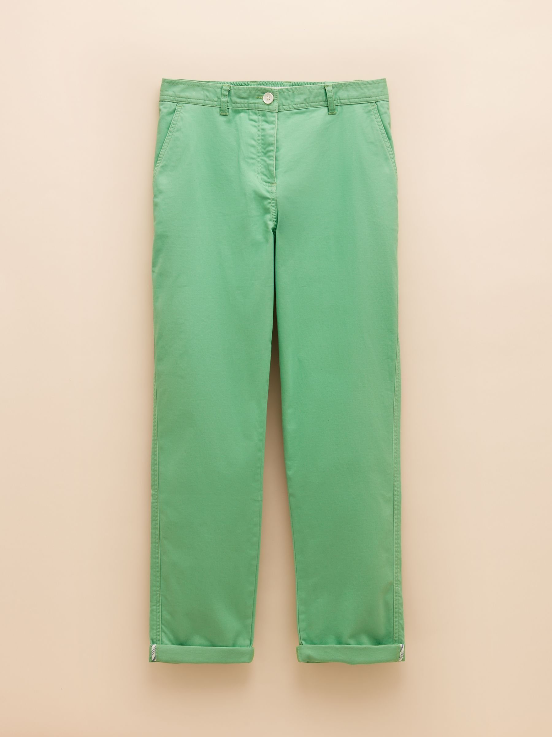 Slim Fit Green Chino Trousers - Image 8 of 8