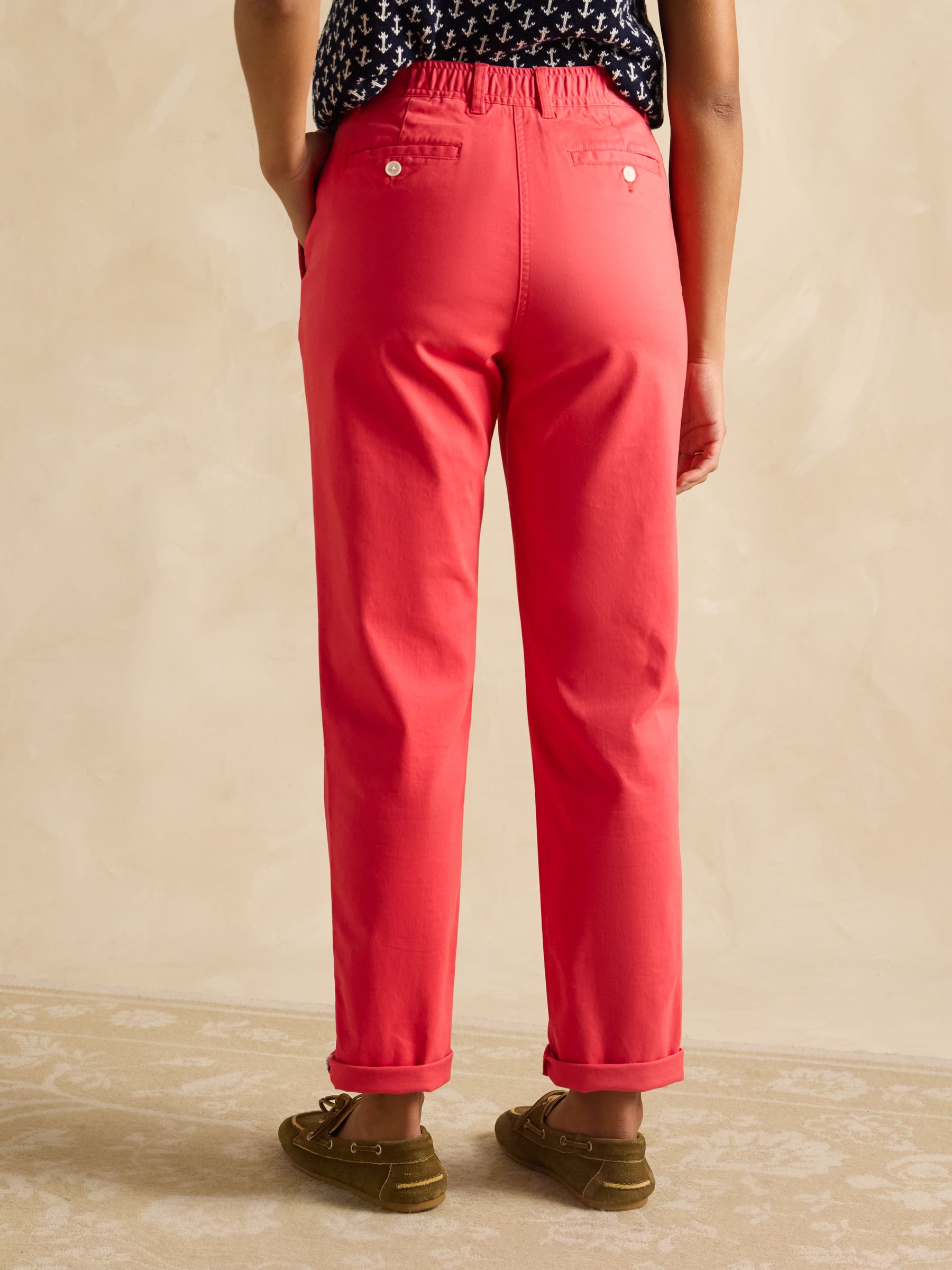 Slim Fit Red Chino Trousers - Image 2 of 6