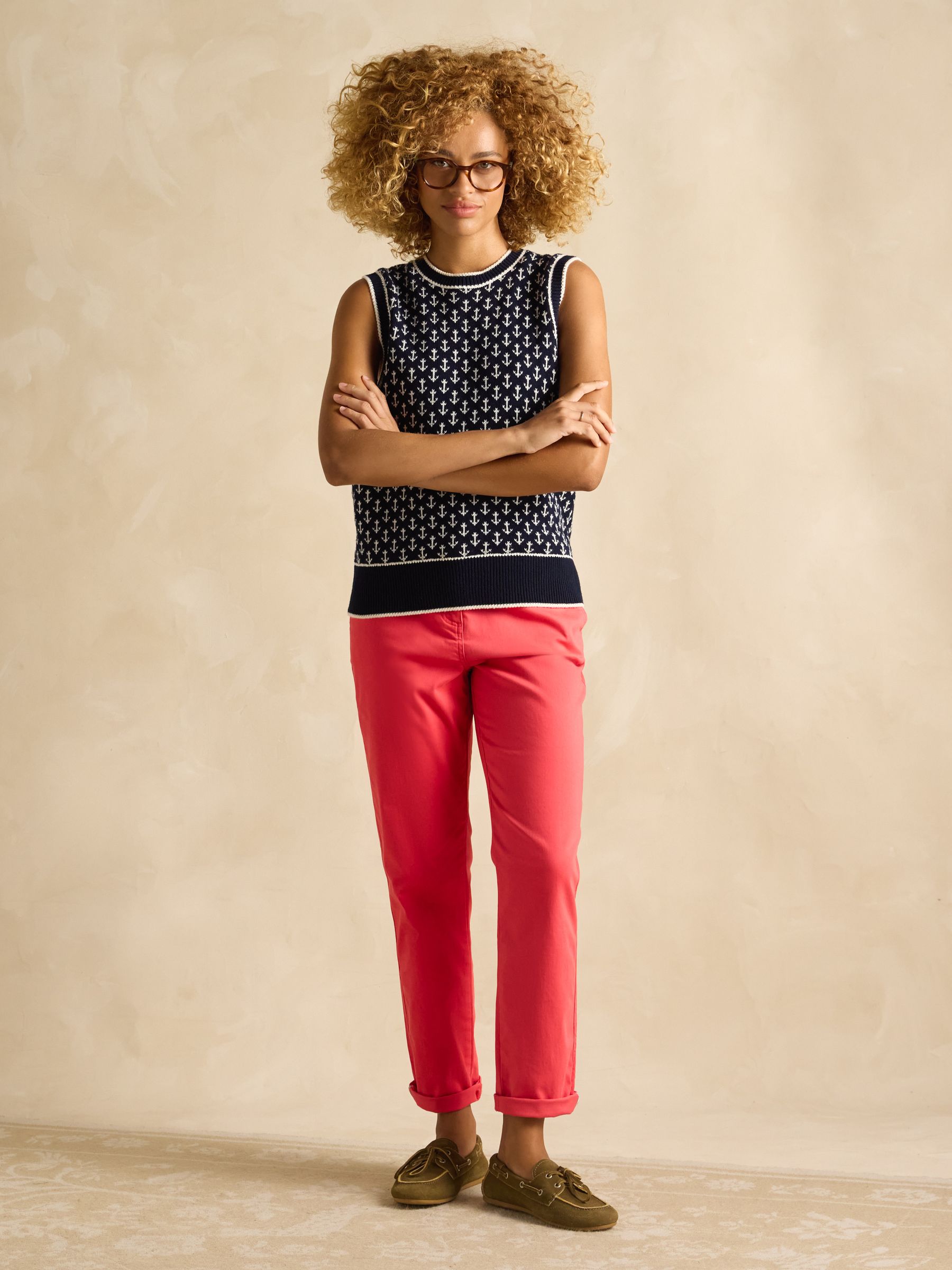 Slim Fit Red Chino Trousers - Image 3 of 6