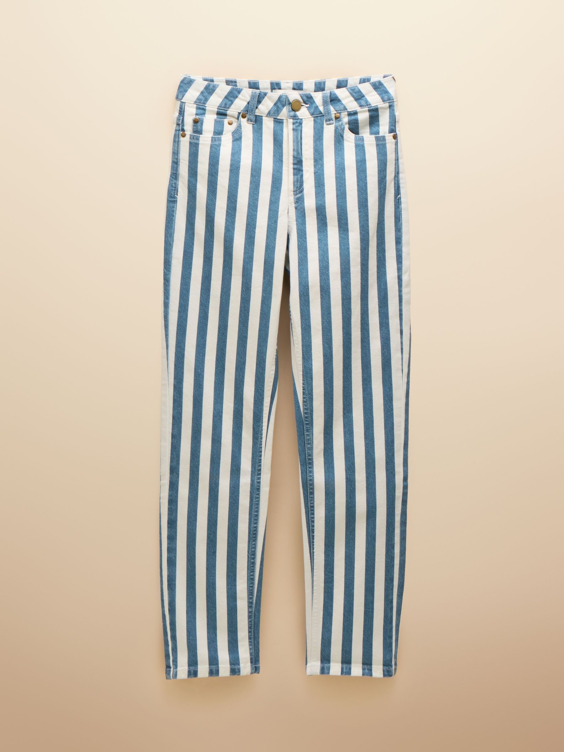 Blue Stripe Straight Fit Jeans - Image 6 of 6