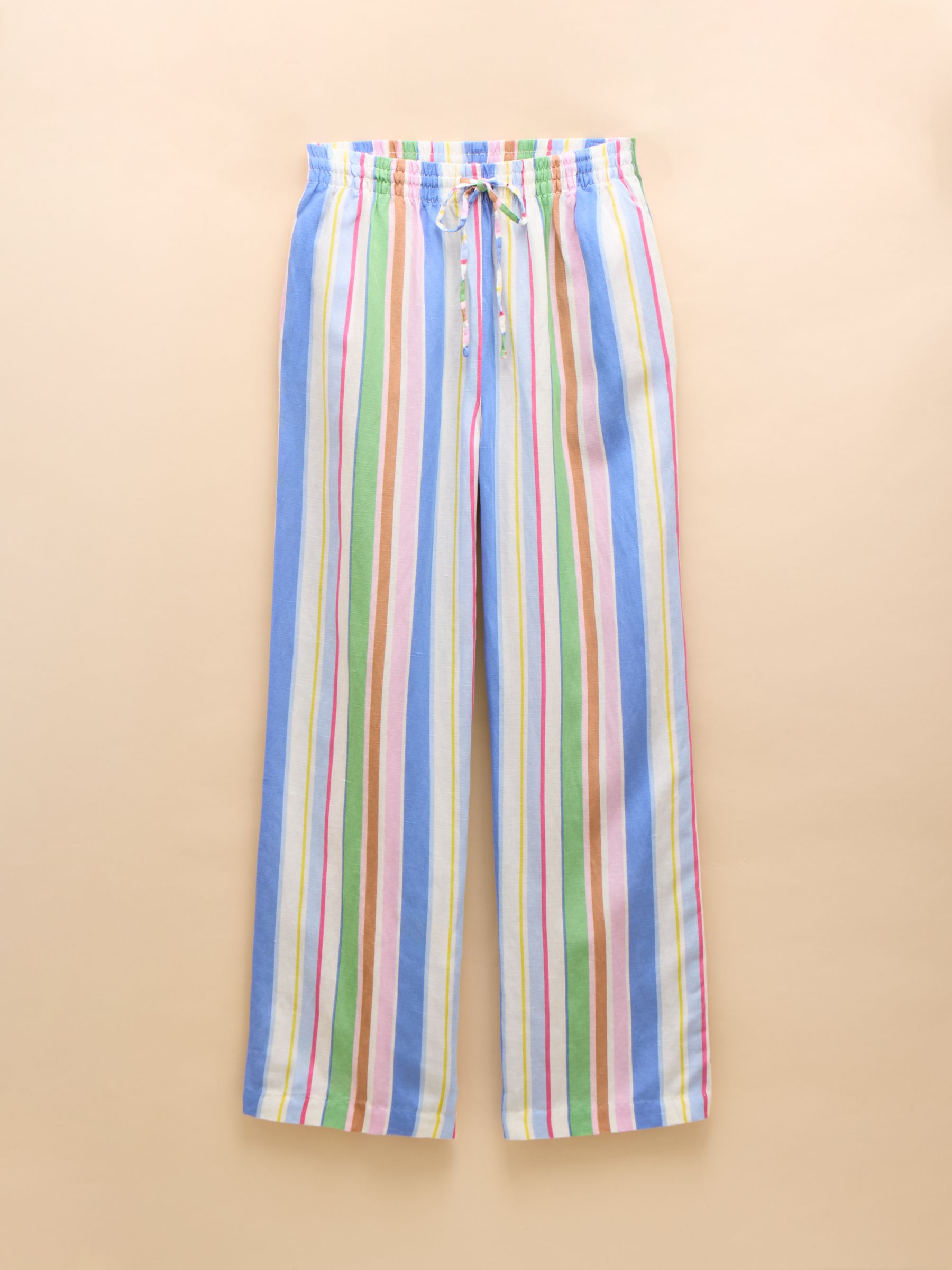 Pull On Multi Stripe Trousers with Linen - Image 7 of 7