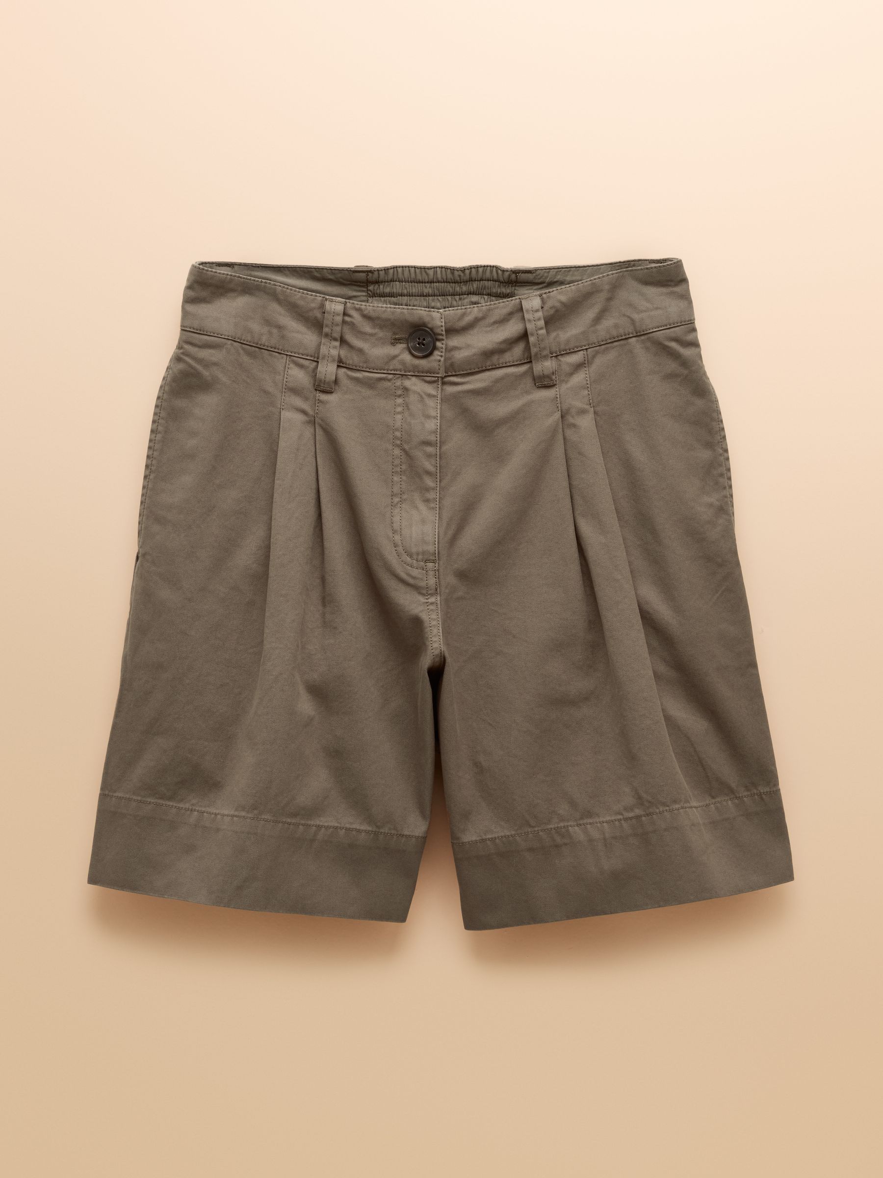 Demi Green/Khaki Cotton Shorts - Image 7 of 7