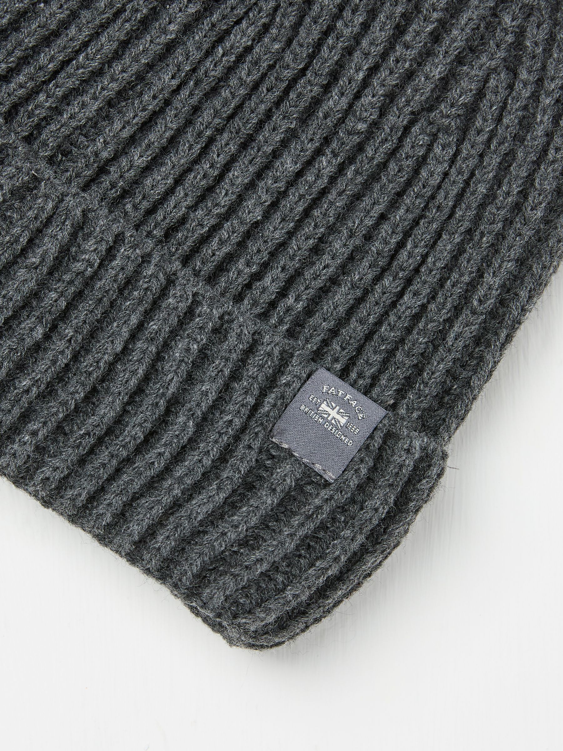 Charcoal Grey Plaited Beanie - Image 2 of 3