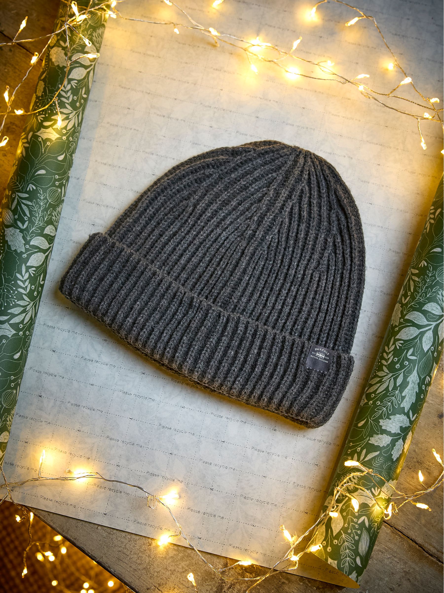 Charcoal Grey Plaited Beanie - Image 3 of 3