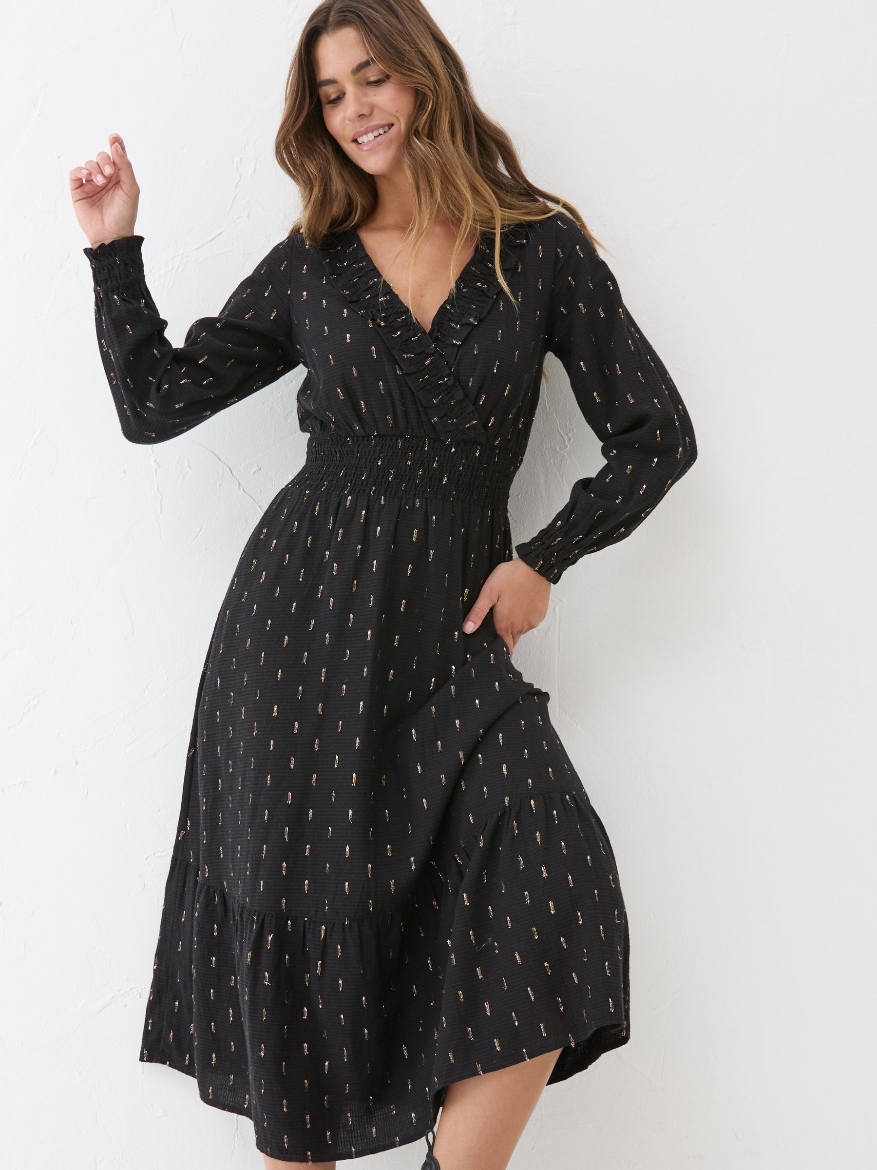 Black Rosie Midi Dress - Image 3 of 8