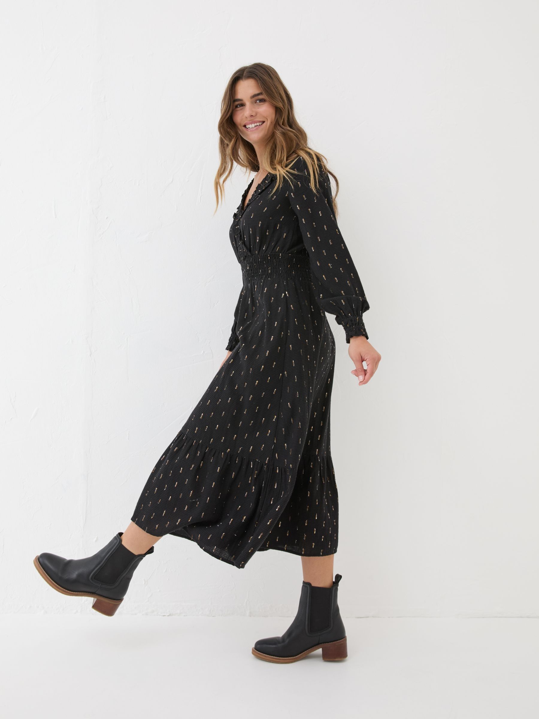 Black Rosie Midi Dress - Image 4 of 8