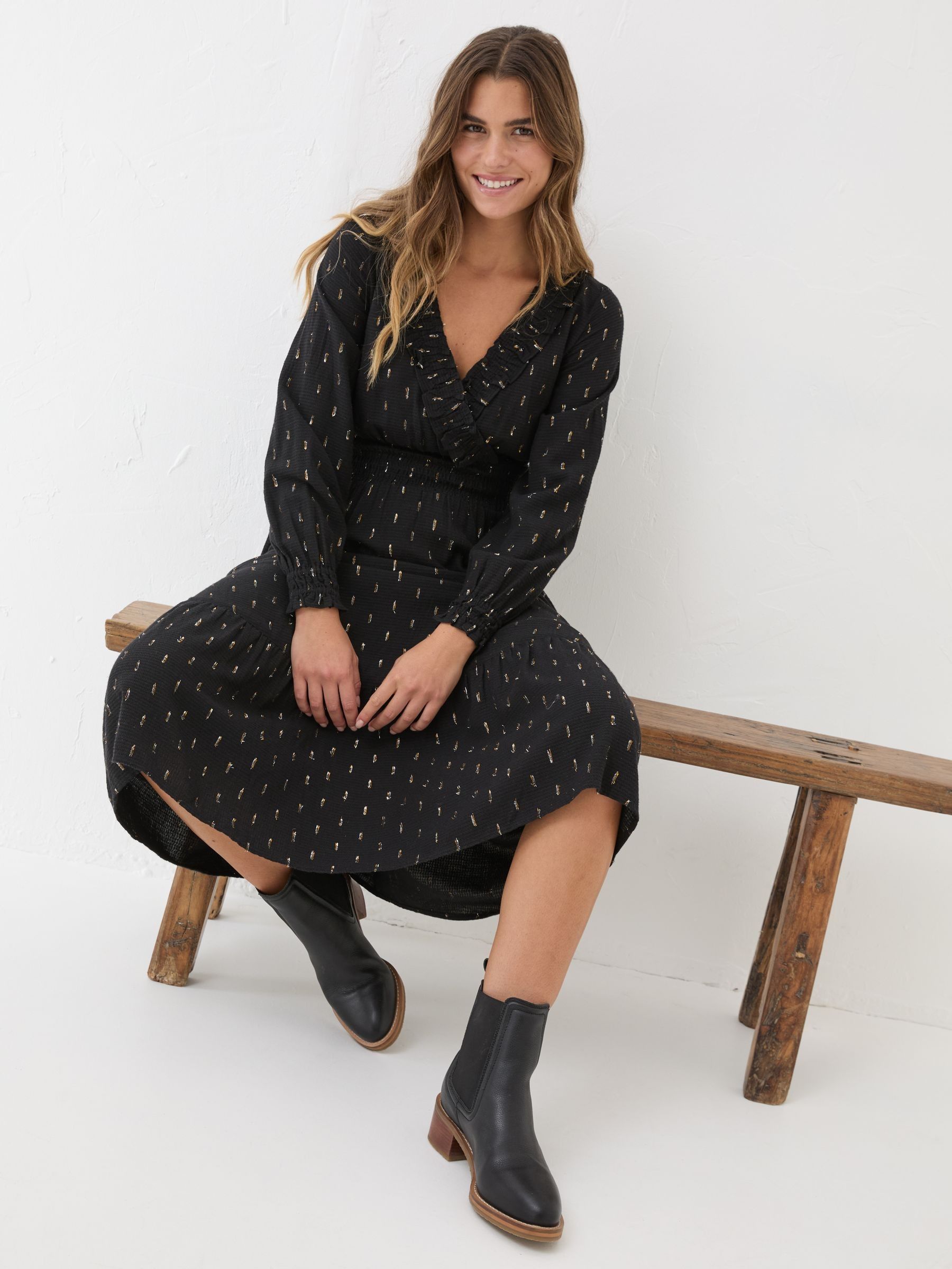 Black Rosie Midi Dress - Image 5 of 8
