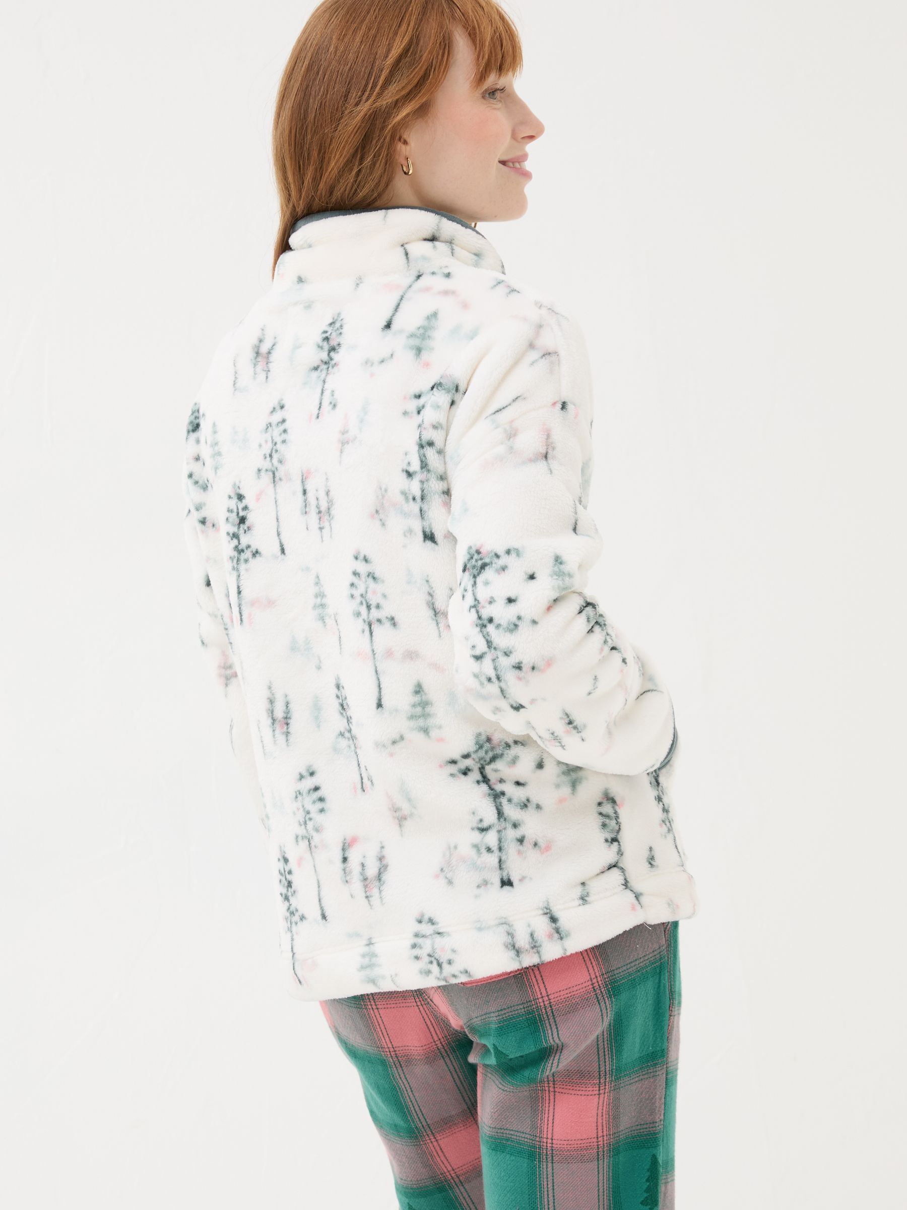 Christmas Snuggle Ivory Half Zip Fleece - Image 2 of 10