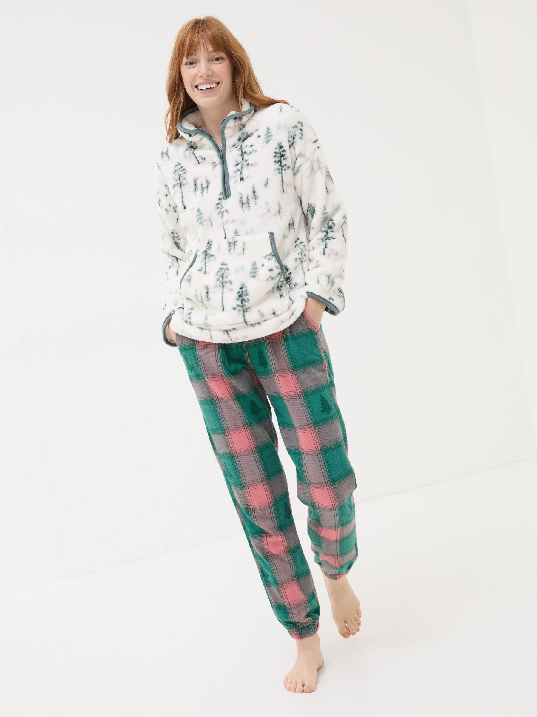 Christmas Snuggle Ivory Half Zip Fleece - Image 3 of 10