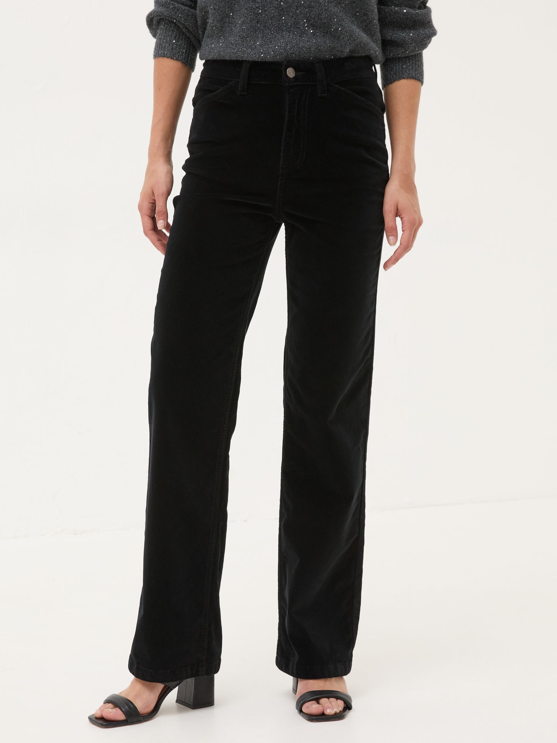 Black Elise Velvet Trousers - Image 3 of 6