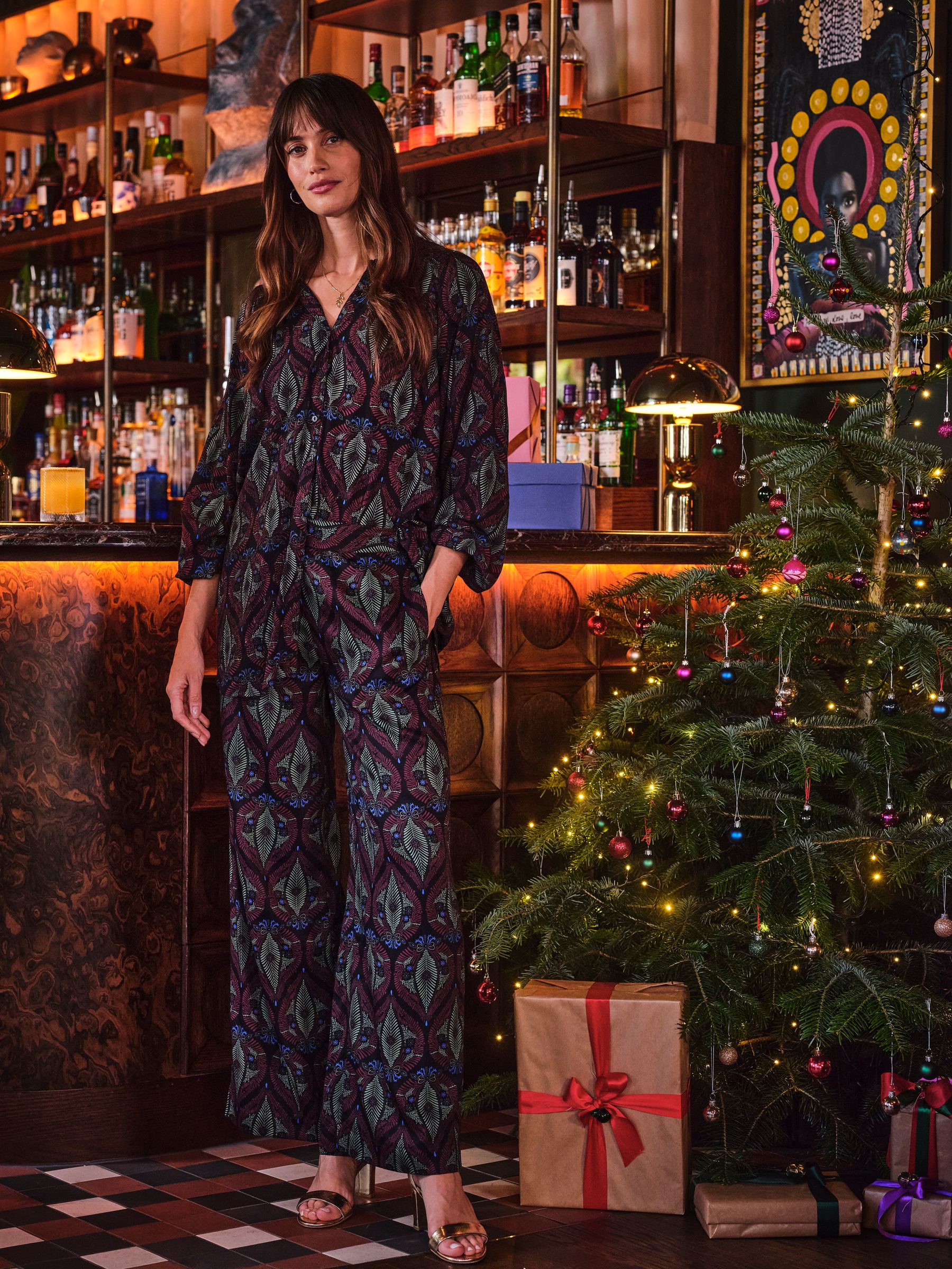 Ines Multi Dec Leaf Trousers - Image 1 of 5