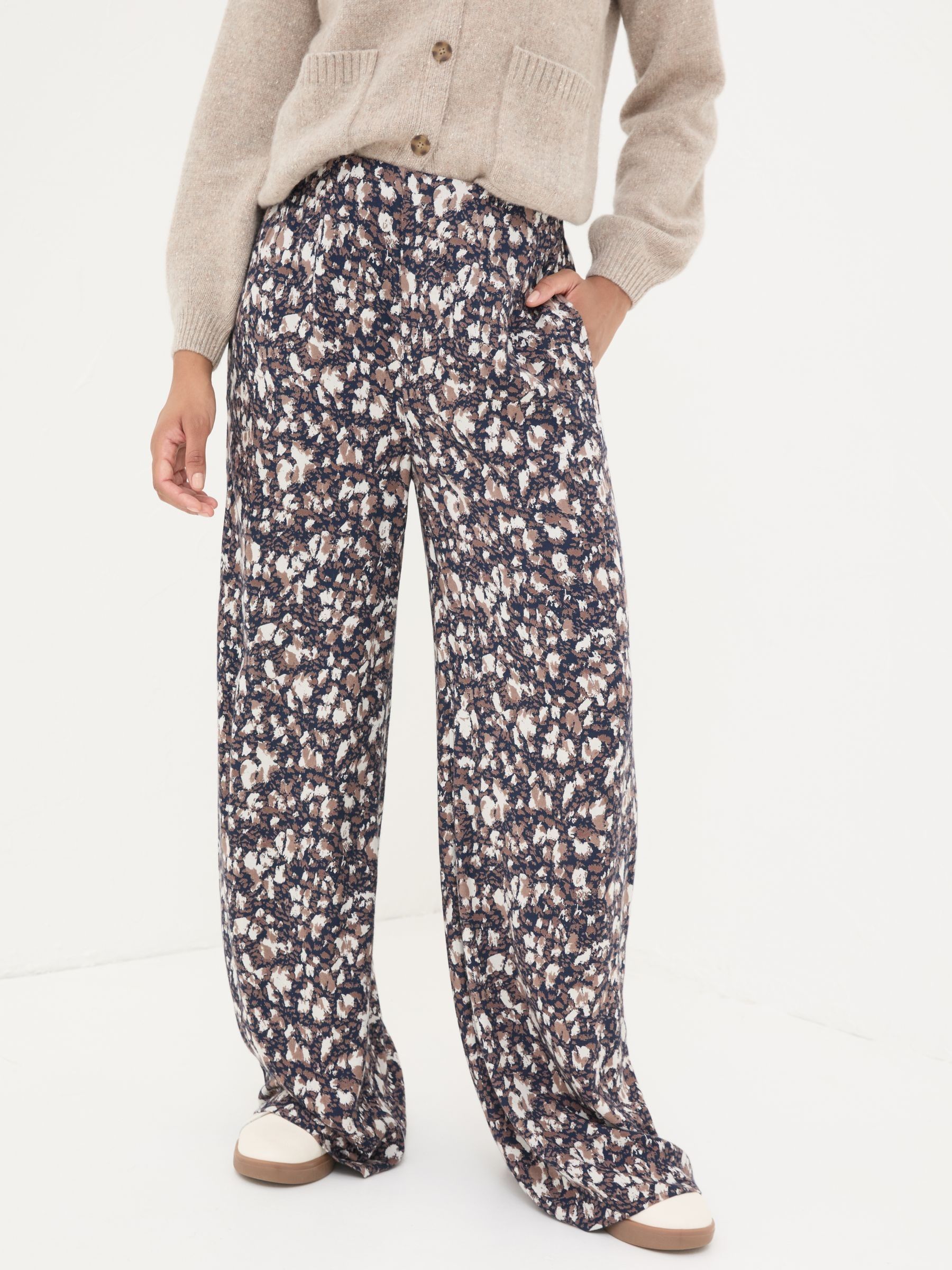 Ines Navy Mark Make Trousers - Image 2 of 9