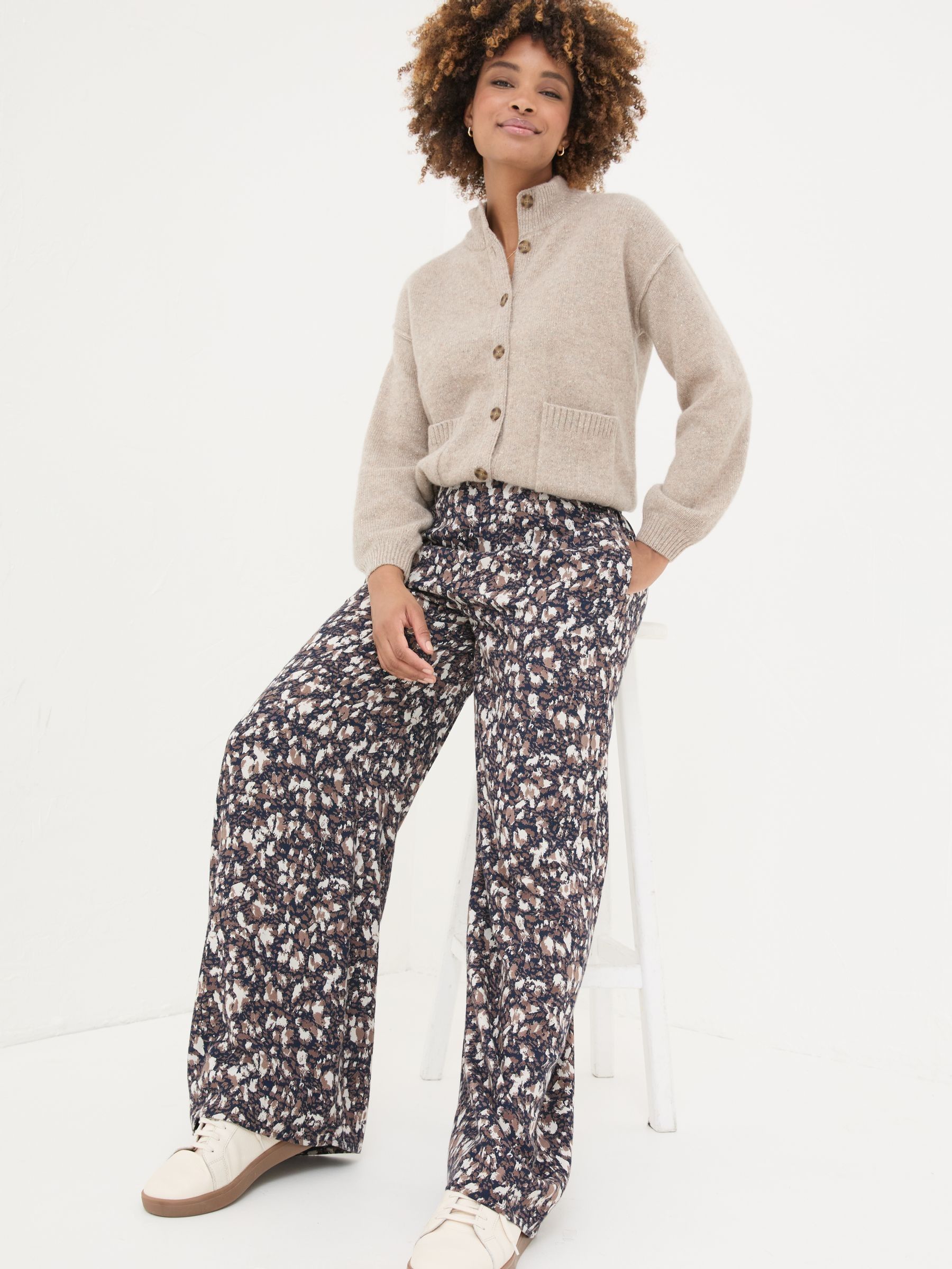 Ines Navy Mark Make Trousers - Image 4 of 9