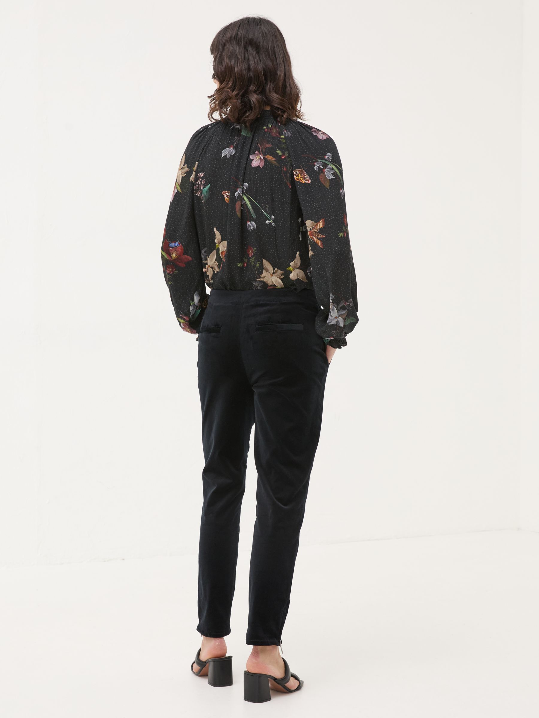 Black Isobel Velvet Trousers - Image 2 of 7