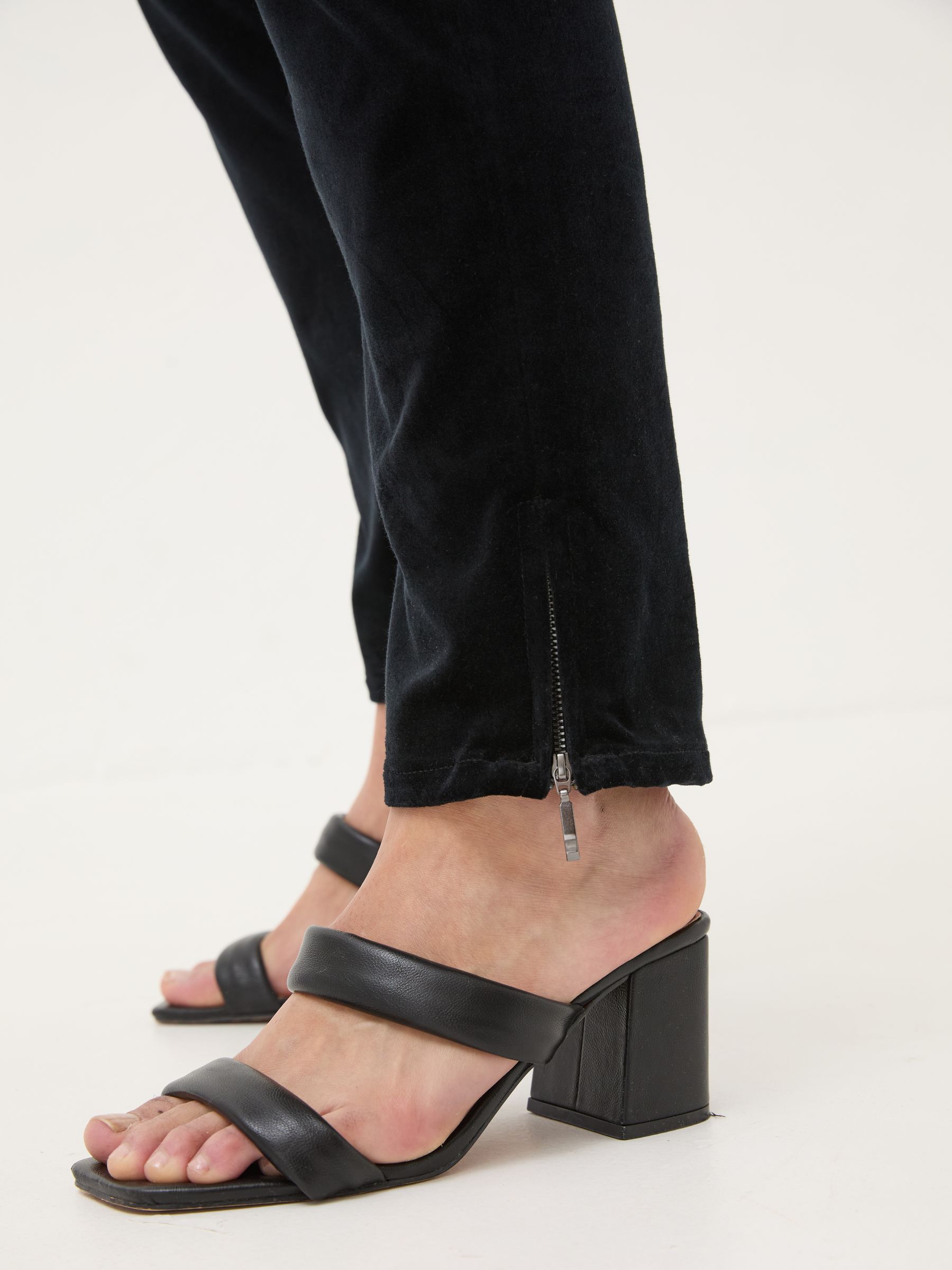 Black Isobel Velvet Trousers - Image 6 of 7