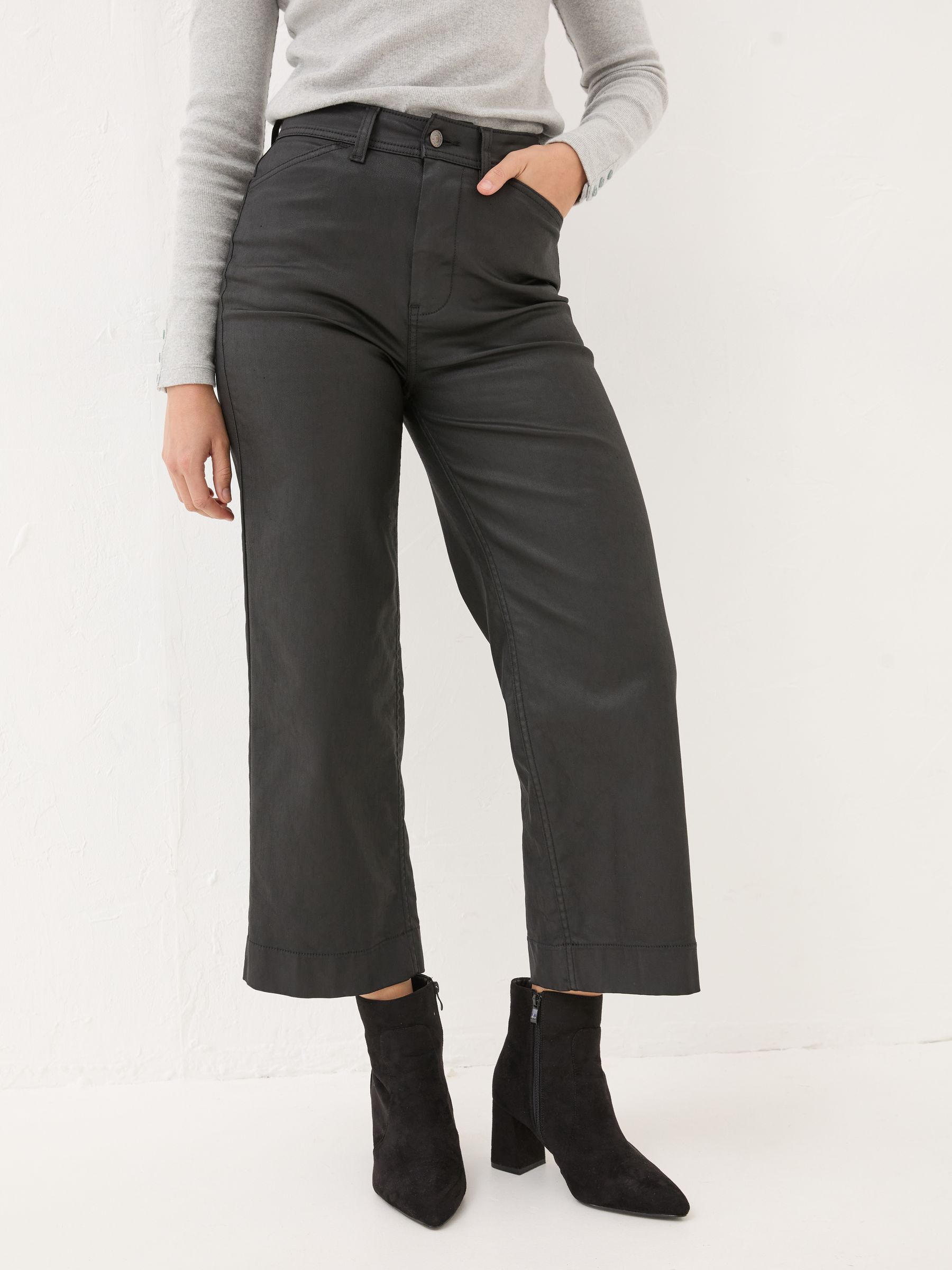 Dark Skies Keswick Black Coated Trousers - Image 1 of 6