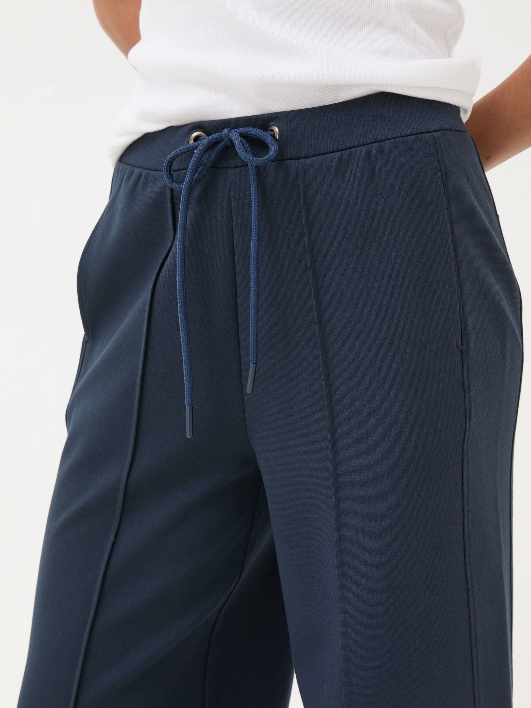 Navy Ely Wide Leg Trousers - Image 4 of 5