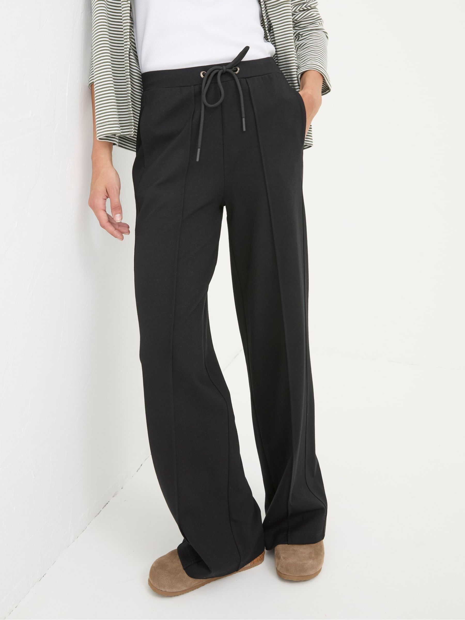 Black Ely Wide Leg Trousers - Image 3 of 5