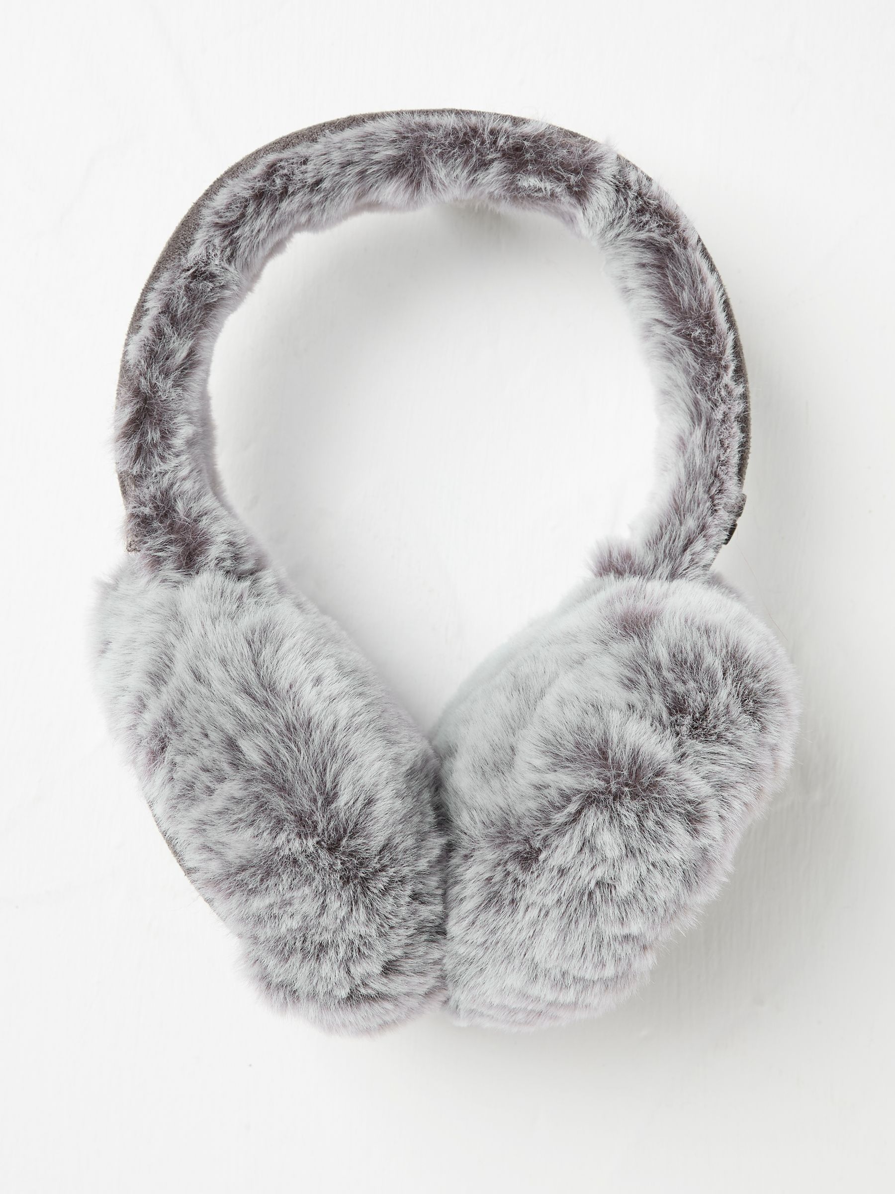 Charcoal Grey Fluffy Earmuffs - Image 1 of 2