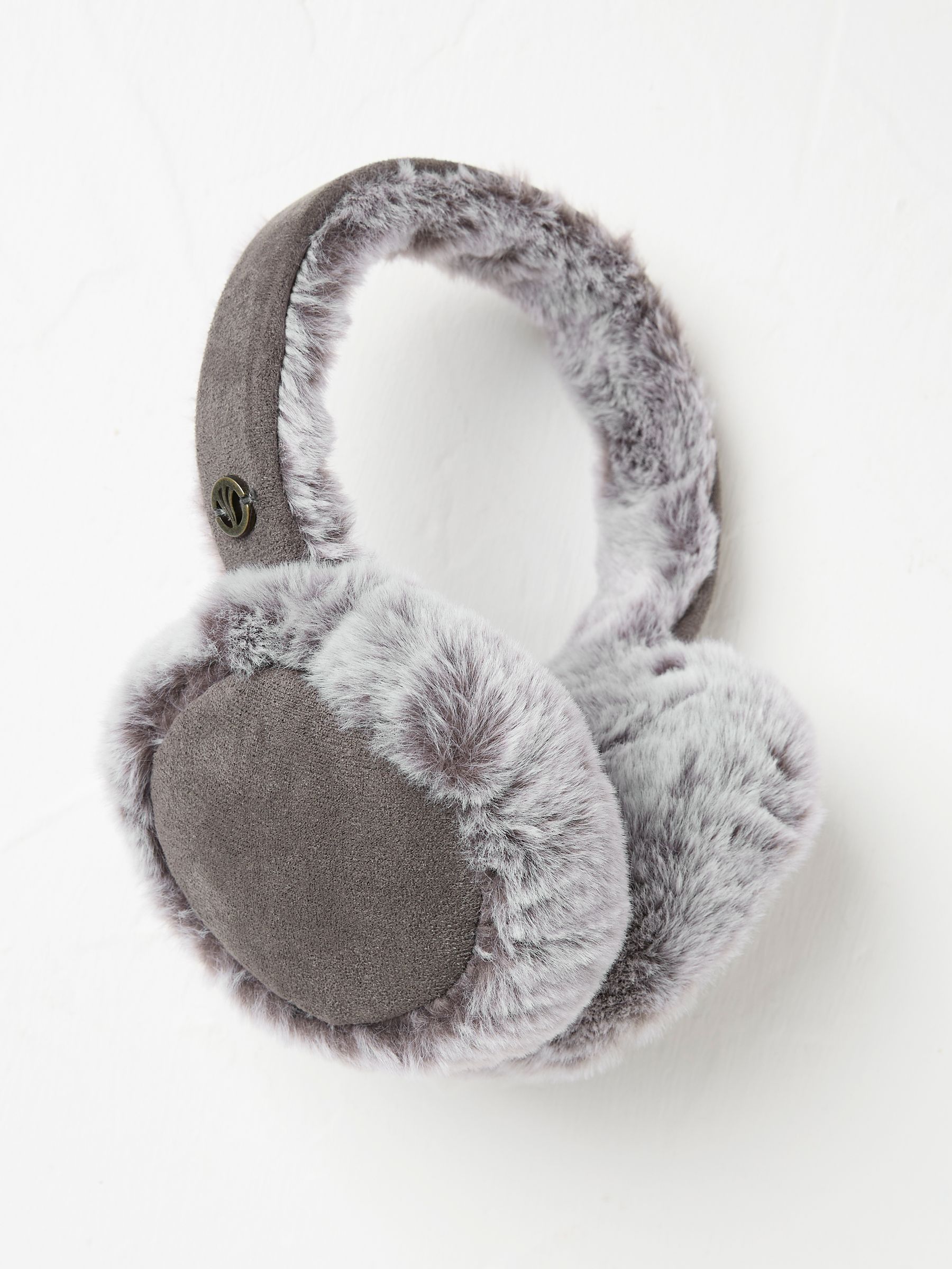 Charcoal Grey Fluffy Earmuffs - Image 2 of 2