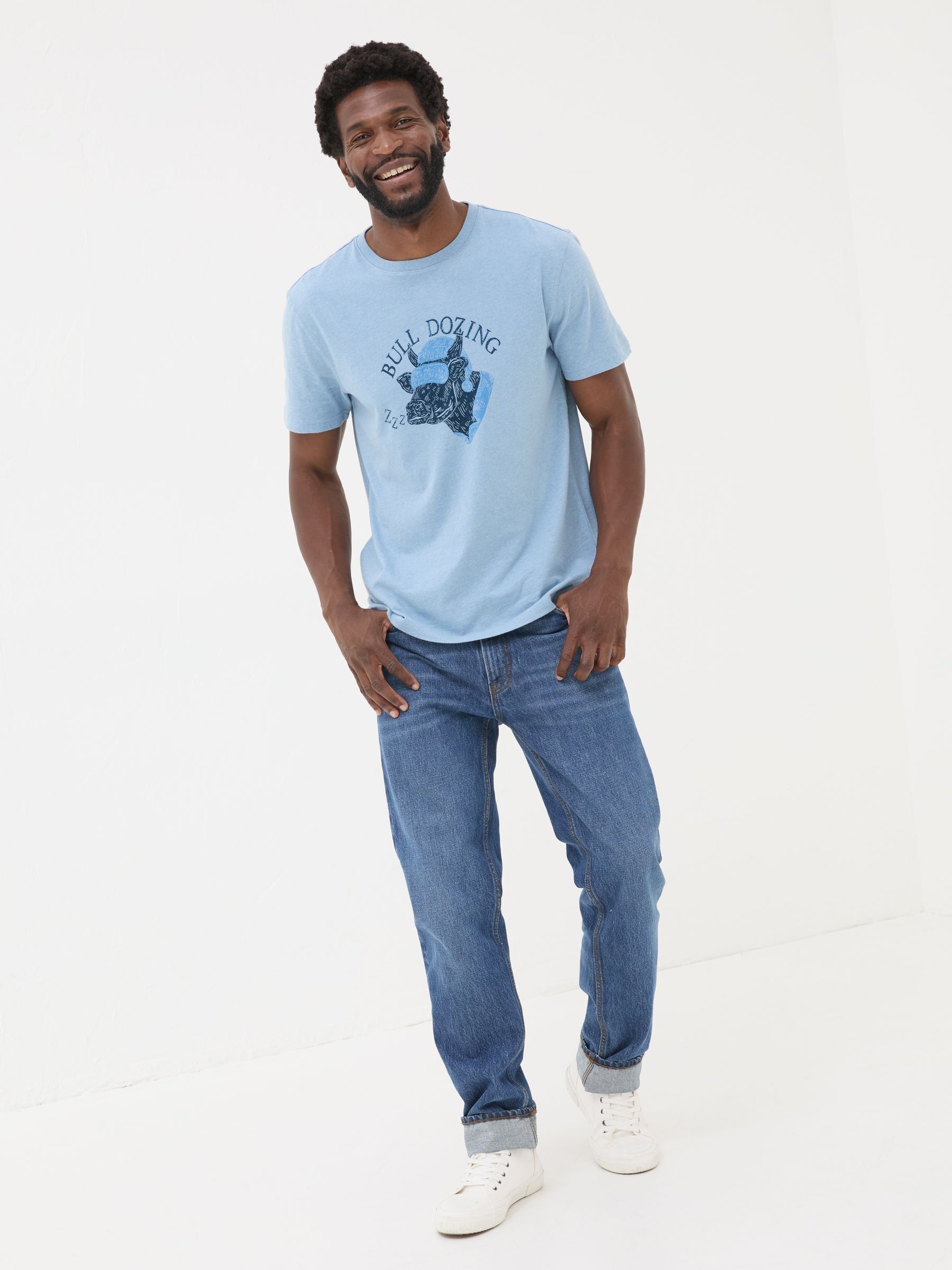 Light Blue Bull Dozing T-Shirt - Image 3 of 7