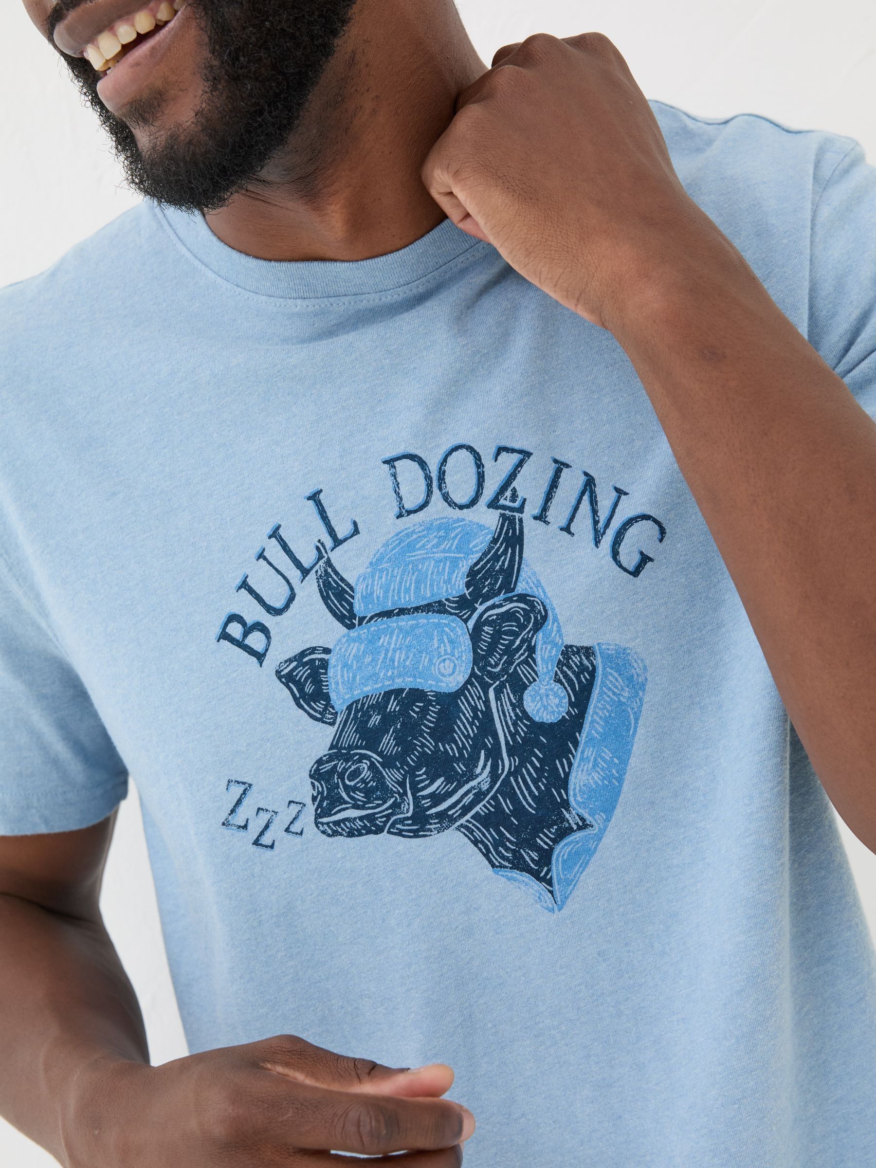 Light Blue Bull Dozing T-Shirt - Image 6 of 7
