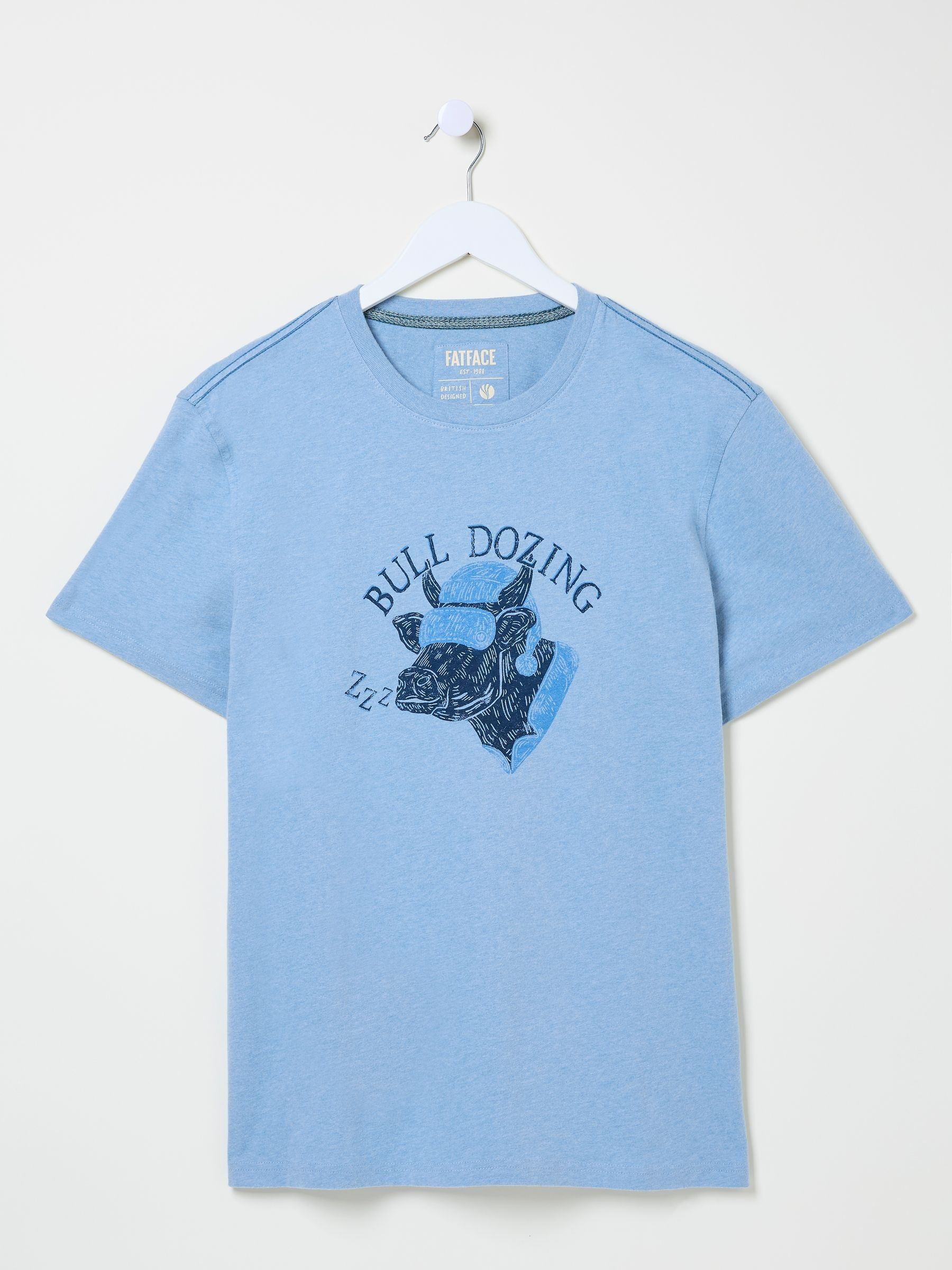 Light Blue Bull Dozing T-Shirt - Image 7 of 7