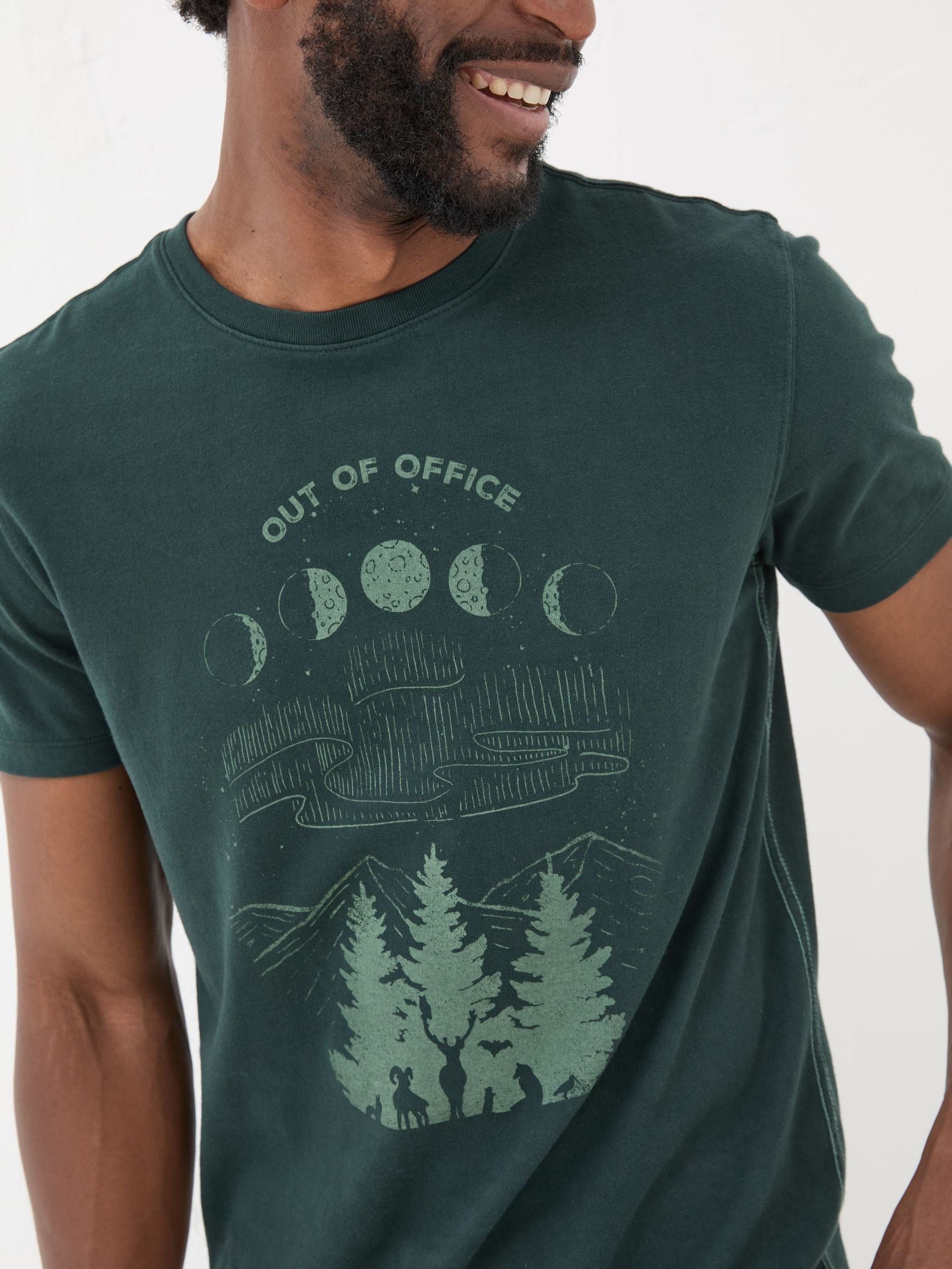 Dark Teal Dark Skies Out Of Office T-Shirt - Image 4 of 7