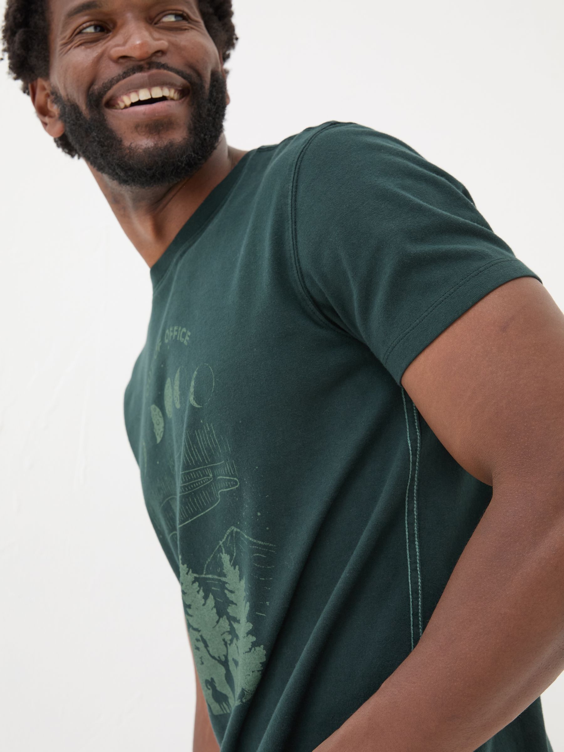 Dark Teal Dark Skies Out Of Office T-Shirt - Image 5 of 7